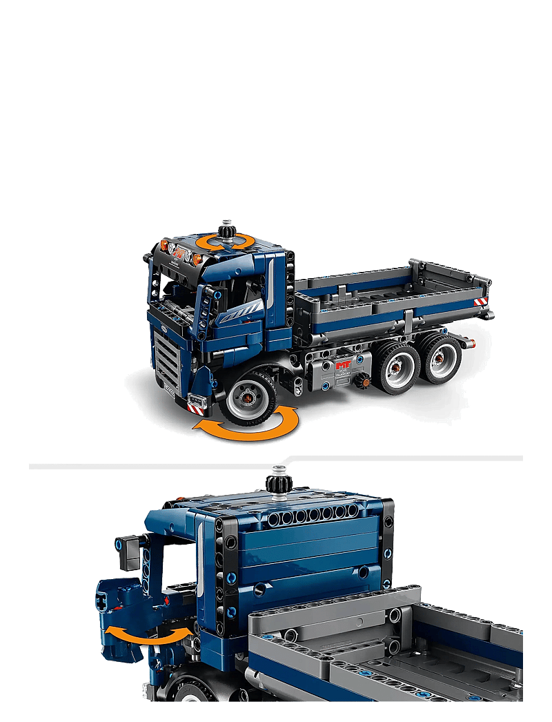 LEGO - Technic Tipping Dump Truck Toy, Blue Construction Vehicle Set 42203 - lego technic - multi - 4