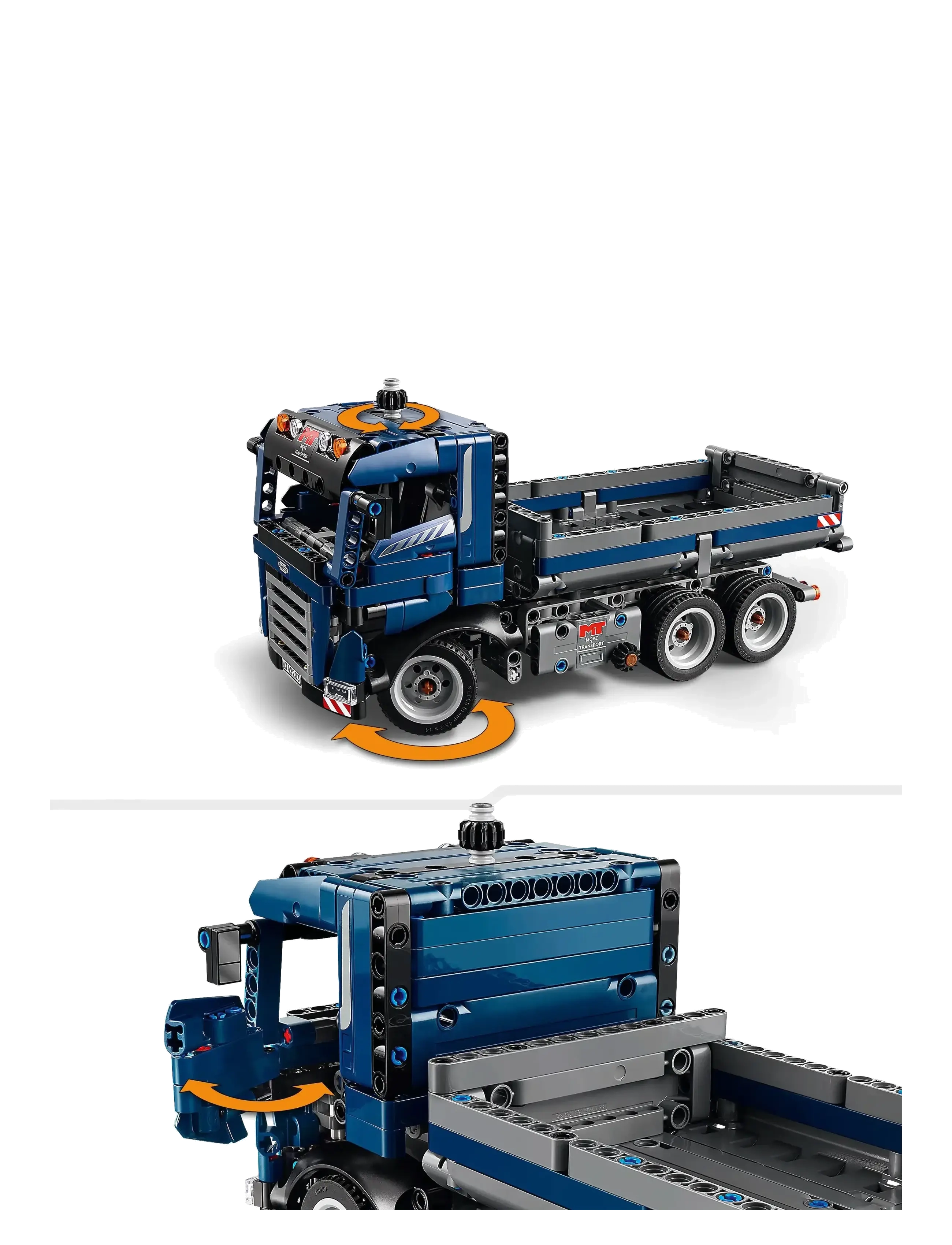 LEGO - Technic Tipping Dump Truck Toy, Blue Construction Vehicle Set 42203 - lego® technic - multi - 4