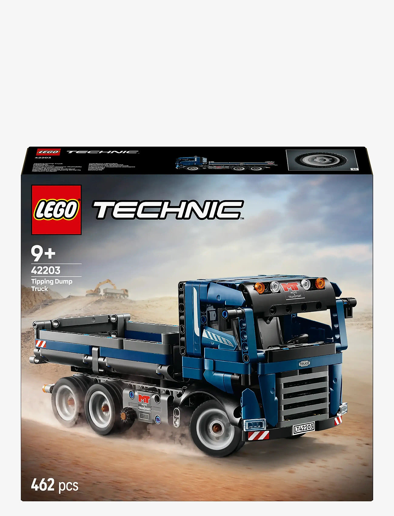 LEGO - Technic Tipping Dump Truck Toy, Blue Construction Vehicle Set 42203 - lego technic - multi - 5