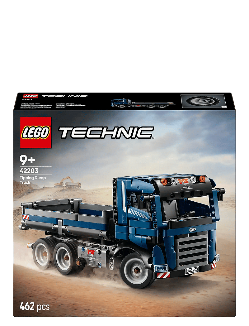 LEGO - Technic Tipping Dump Truck Toy, Blue Construction Vehicle Set 42203 - lego technic - multi - 5