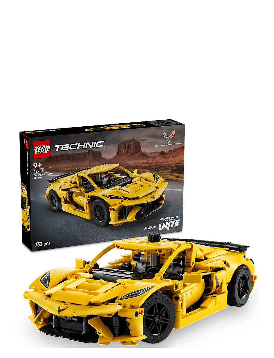 LEGO - Technic Chevrolet Corvette Stingray Car Model Kit Vehicle Toy 42205 - lego formula 1 - multi - 0