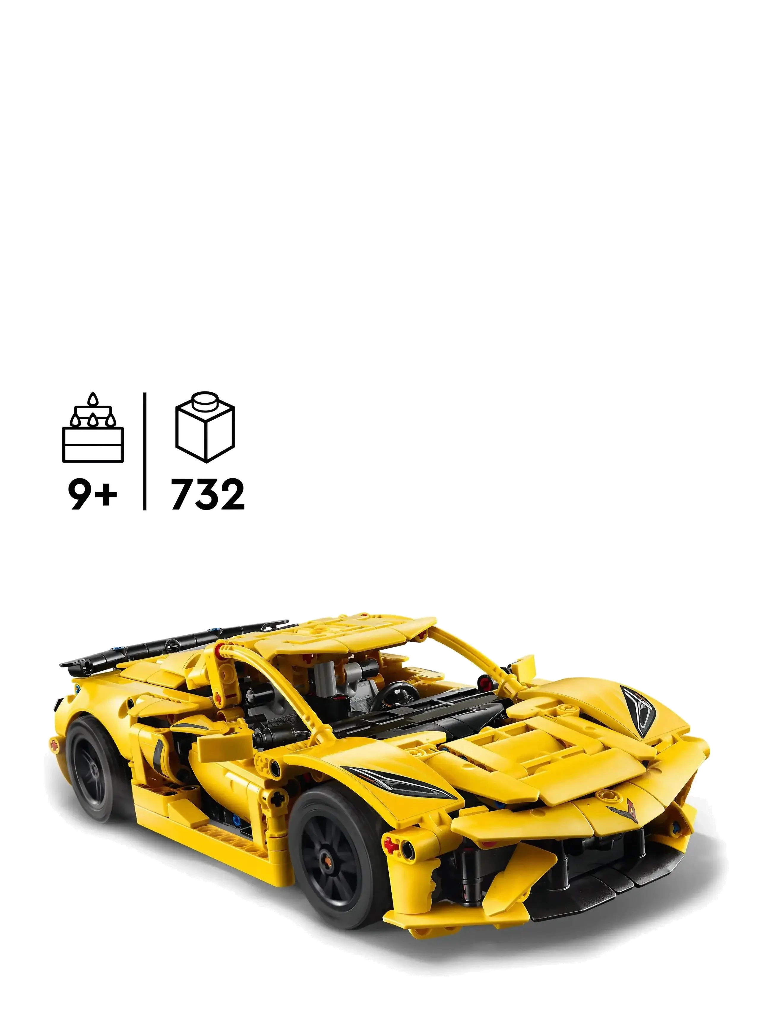 LEGO - Technic Chevrolet Corvette Stingray Car Model Kit Vehicle Toy 42205 - lego formula 1 - multi - 1