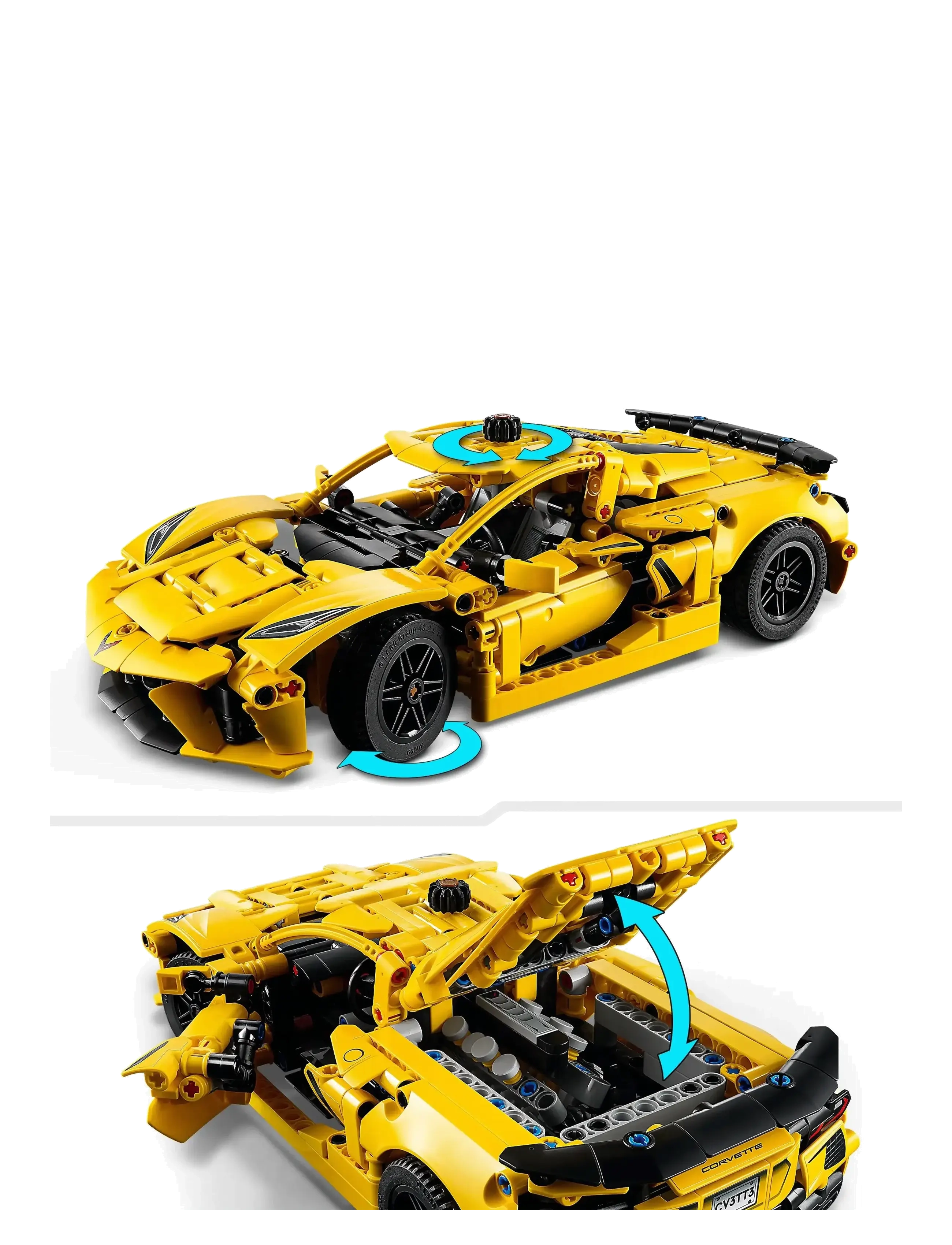 LEGO - Technic Chevrolet Corvette Stingray Car Model Kit Vehicle Toy 42205 - lego formula 1 - multi - 3