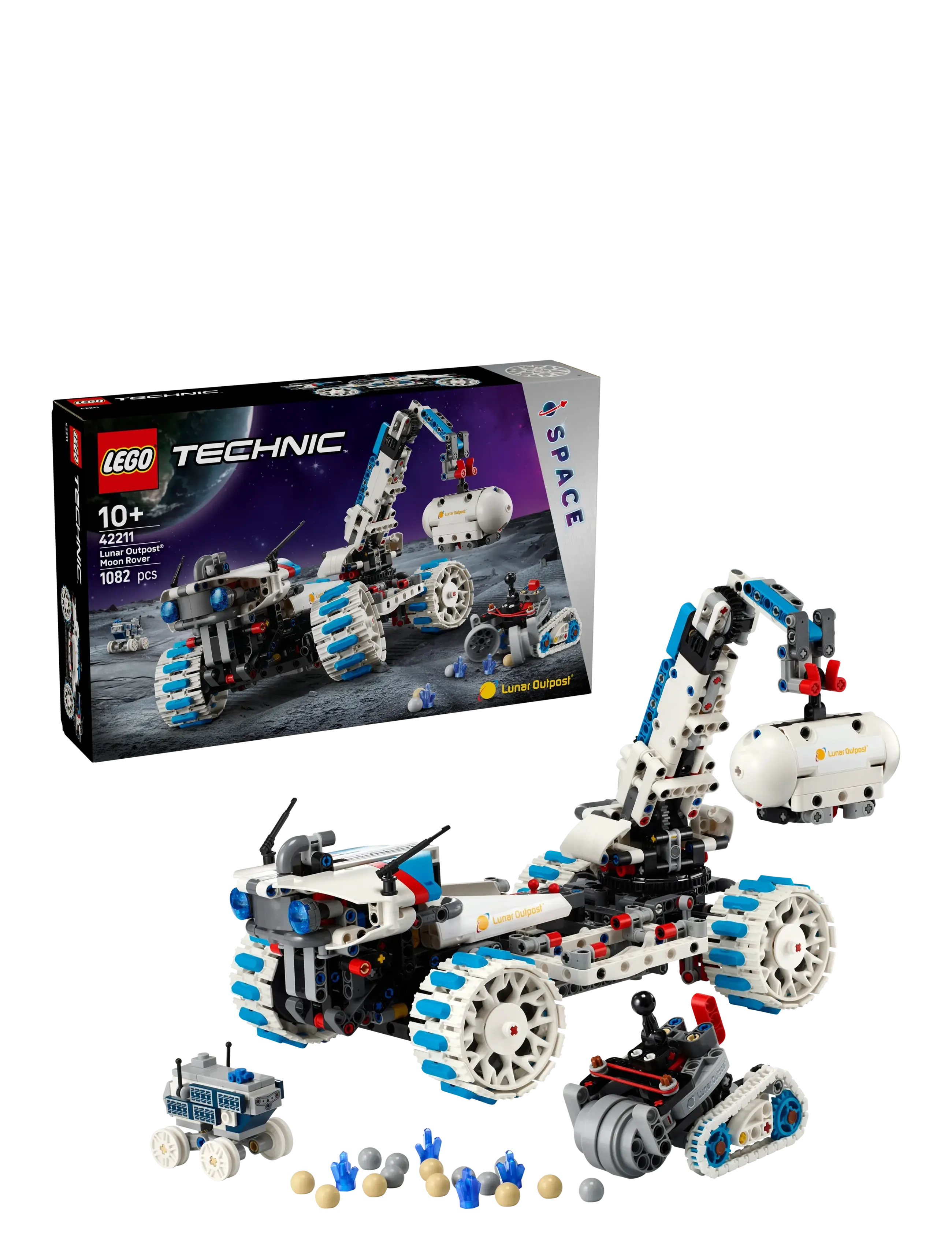 LEGO Technic Lunar Moon Rover Space Vehicle Set Stem Toy 42211, One Size, Multi/patterned, Lego Legetøj > Lego Technic, Børn