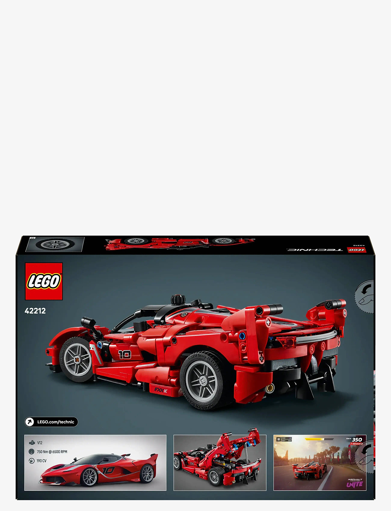 LEGO Technic Ferrari Fxx K Model Car Kit Stem Building Toy 42212