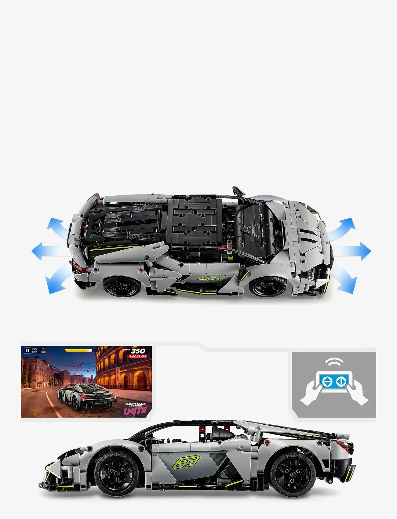 LEGO - Technic Lamborghini Revuelto Super Sports Car Set STEM Building Toy 42214 - multi - 4