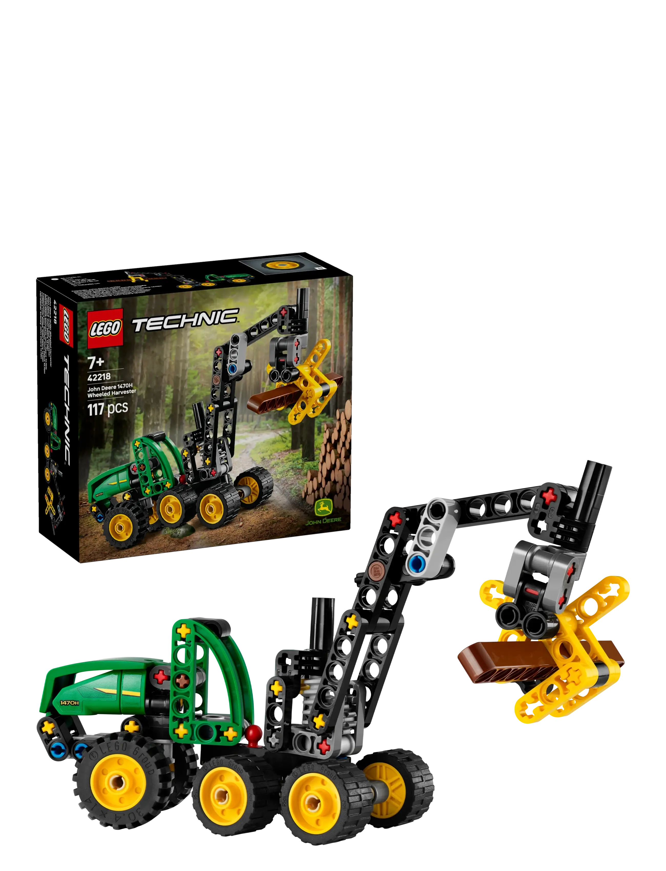 LEGO John Deere 1470H-Skovningsmaskine 42218, One Size, Lego Spielzeug, Grün - Technic, Homeware
