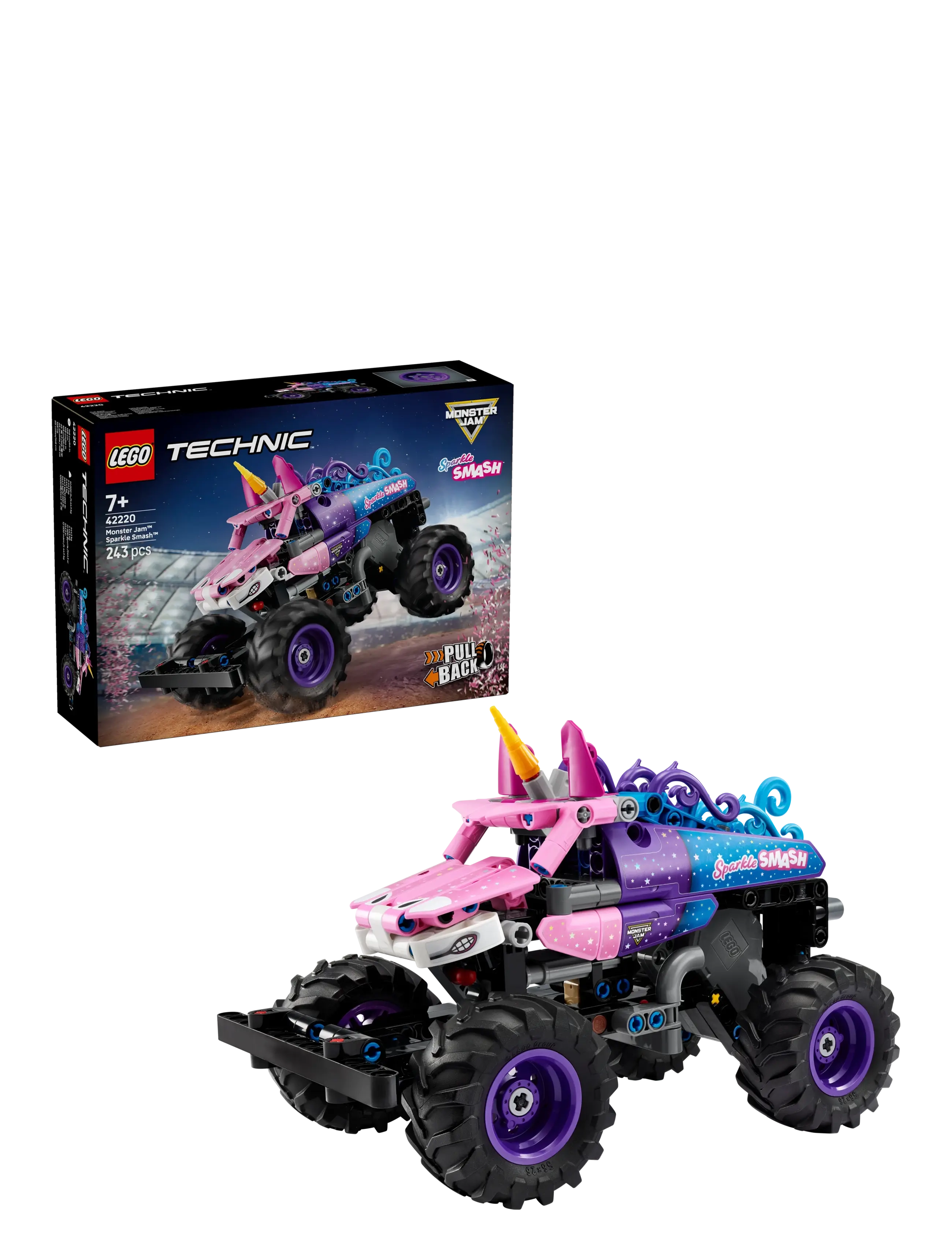 LEGO Technic Monster Sparkle Pull-Back Toy 42220 - Spielzeug 6-8 Jahre - MULTI / pink/rose