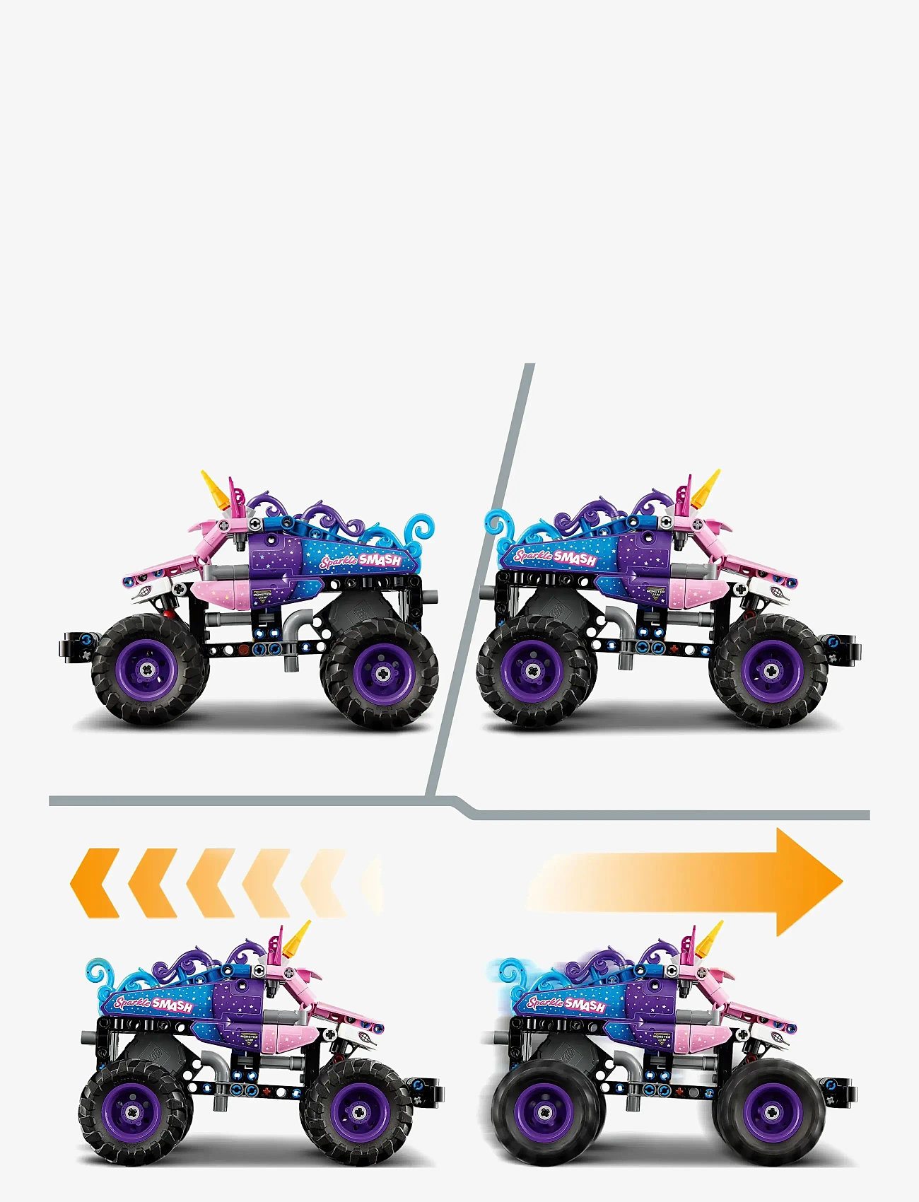 LEGO - Monster Jam™ Sparkle Smash™ pull-back 42220 - lego technic - multi - 4
