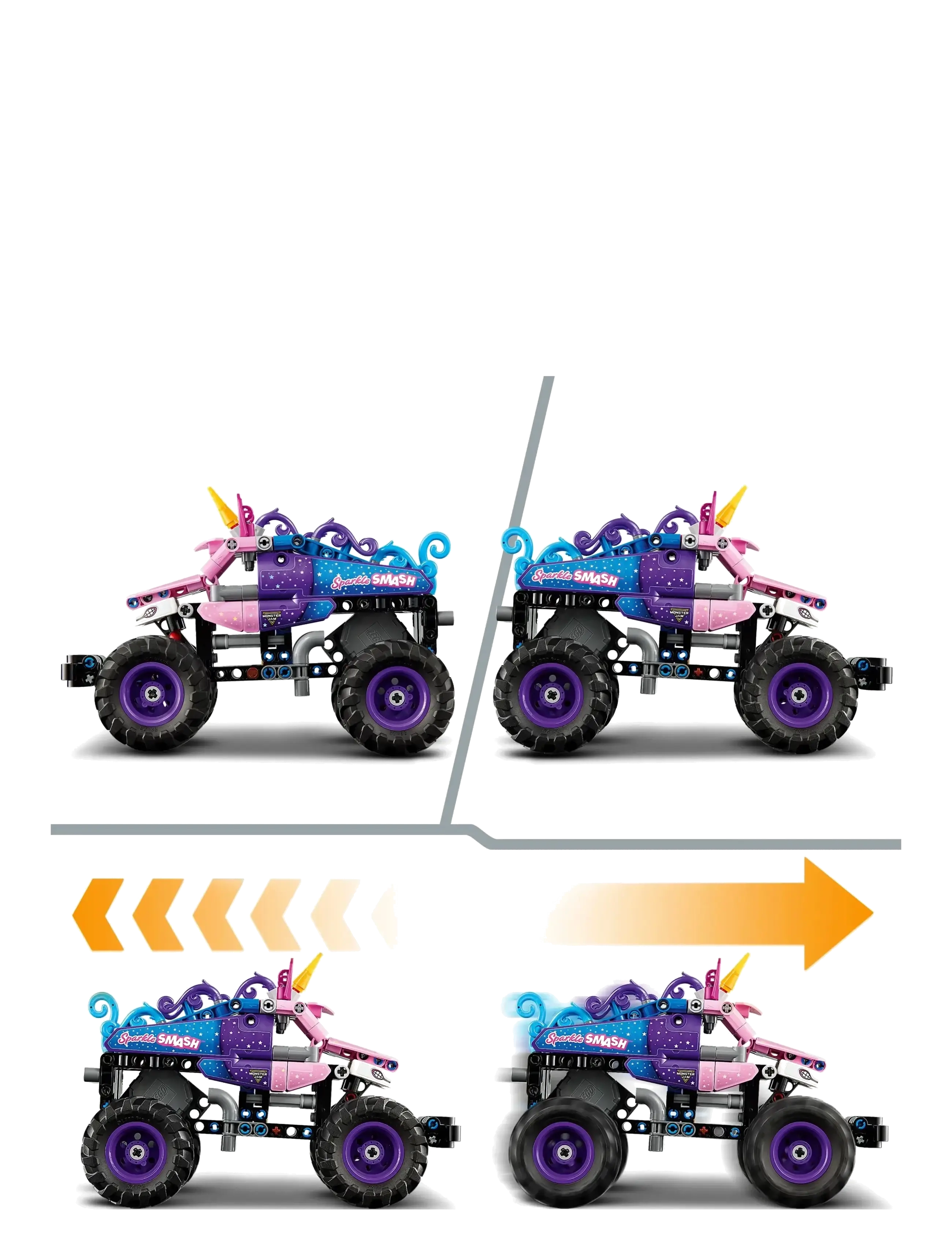LEGO - Monster Jam™ Sparkle Smash™ pull-back 42220 - lego technic - multi - 4