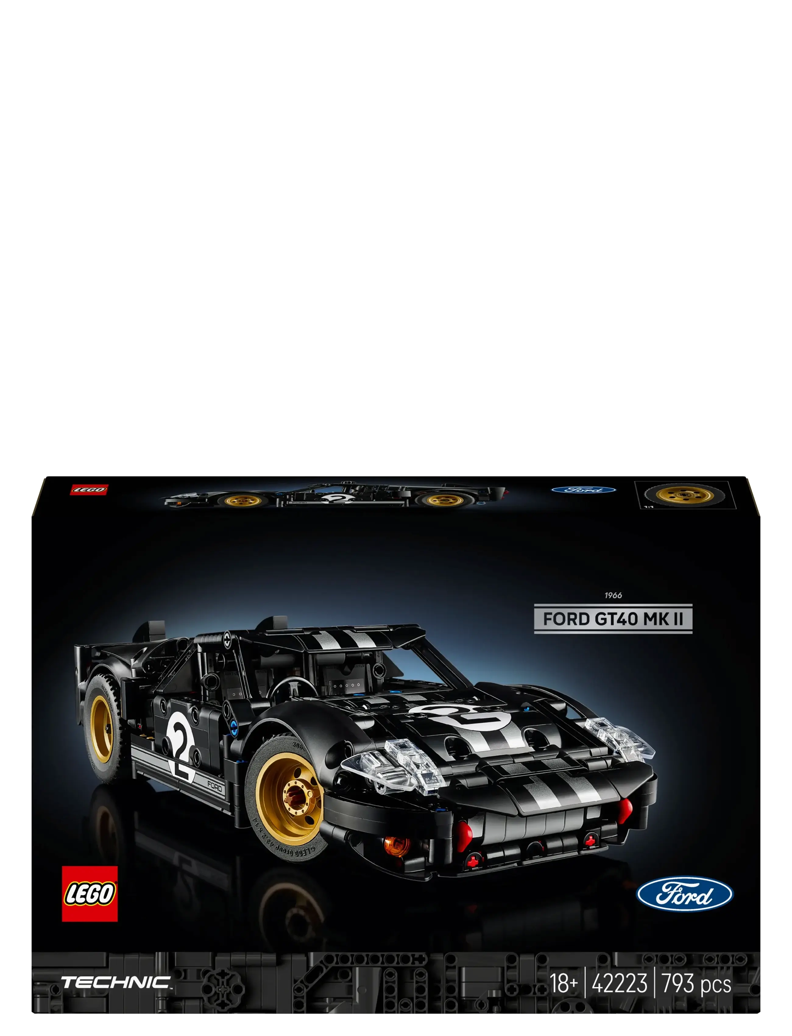 LEGO - 1966 Ford GT40 MKII-racerbil 42223 - lego technic - multi - 5