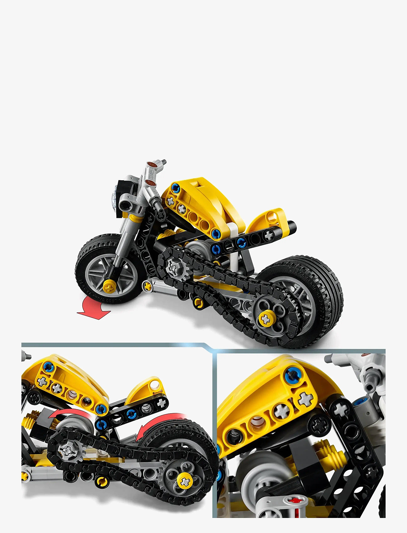 LEGO - Yellow Motorcycle 42225 - lego technic - multi - 4