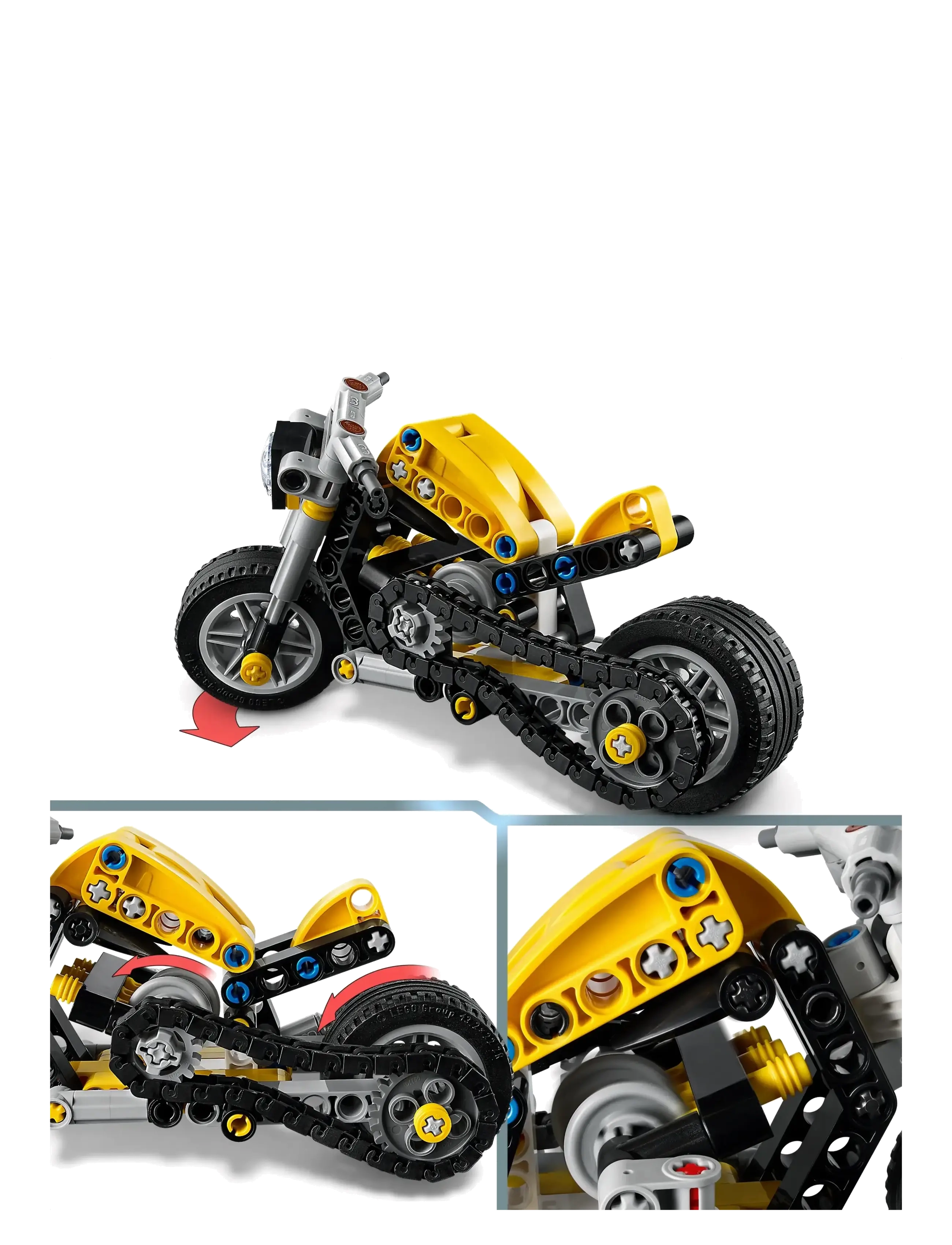 LEGO - Technic Yellow Motorbike Toy Building Set 42225 - lego technic - multi - 4