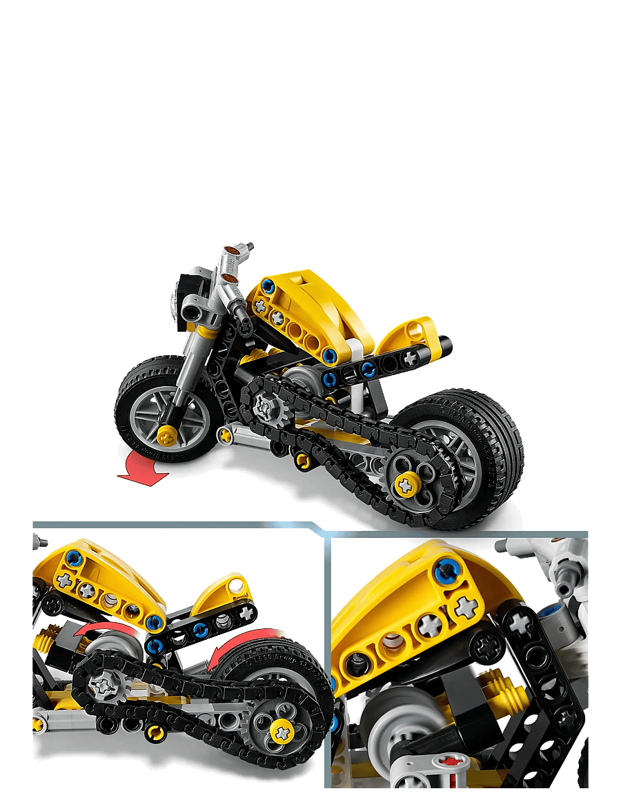 LEGO - Technic Yellow Motorbike Toy Building Set 42225 - lego technic - multi - 4