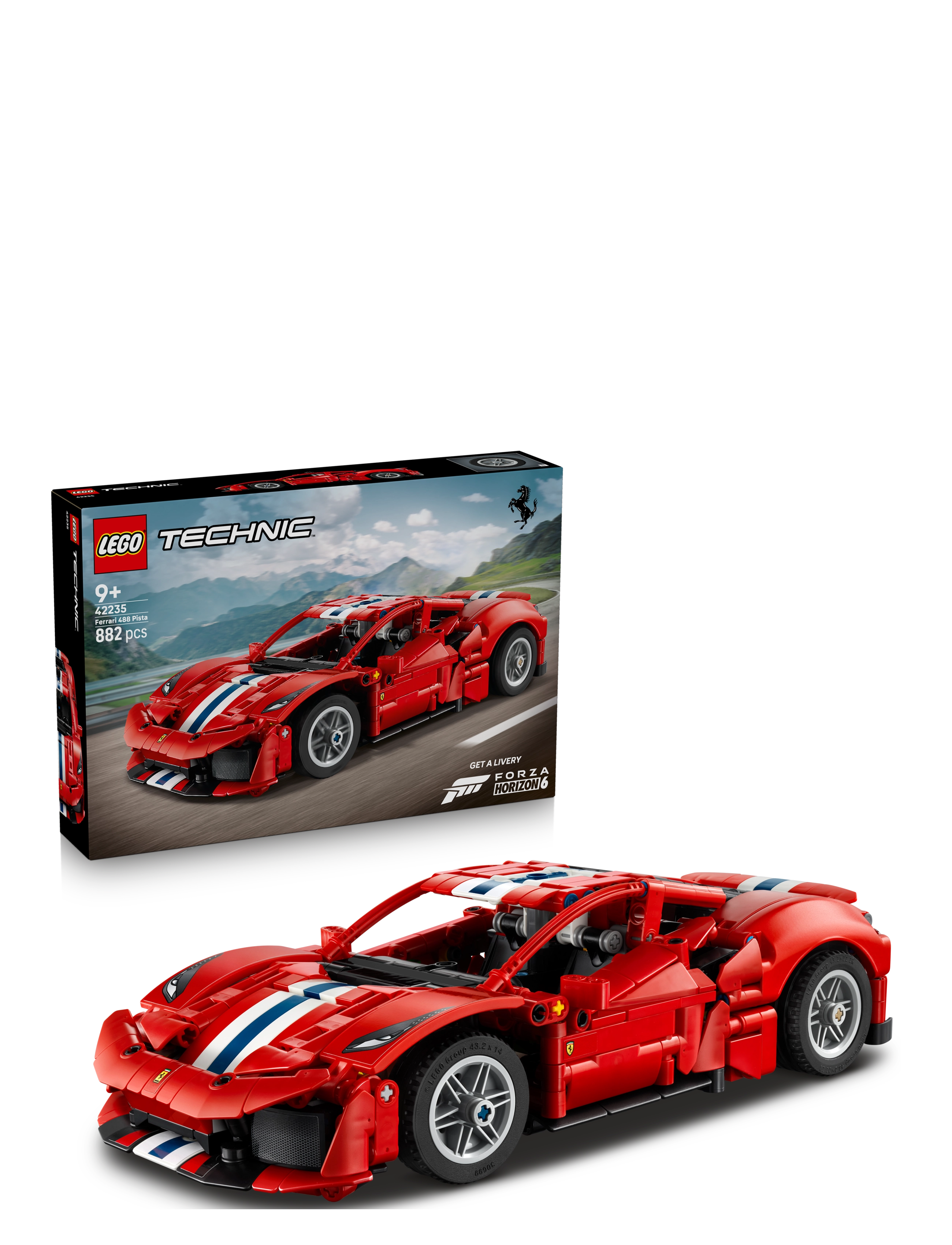 LEGO Technic Ferrari 488 Pista Car Building Toy 42235 - LEGO Technic - MULTI / red