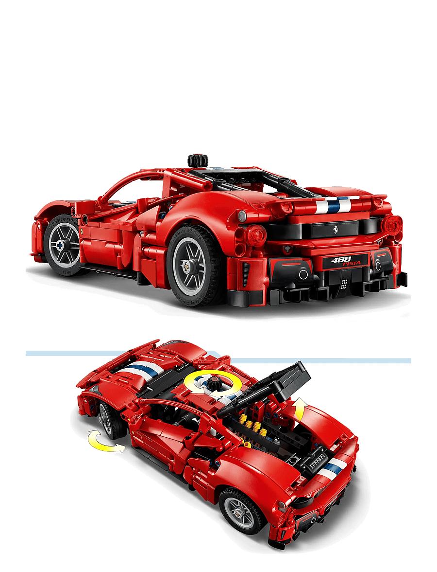 LEGO - Technic Ferrari 488 Pista Car Building Toy 42235 - lego technic - multi - 4