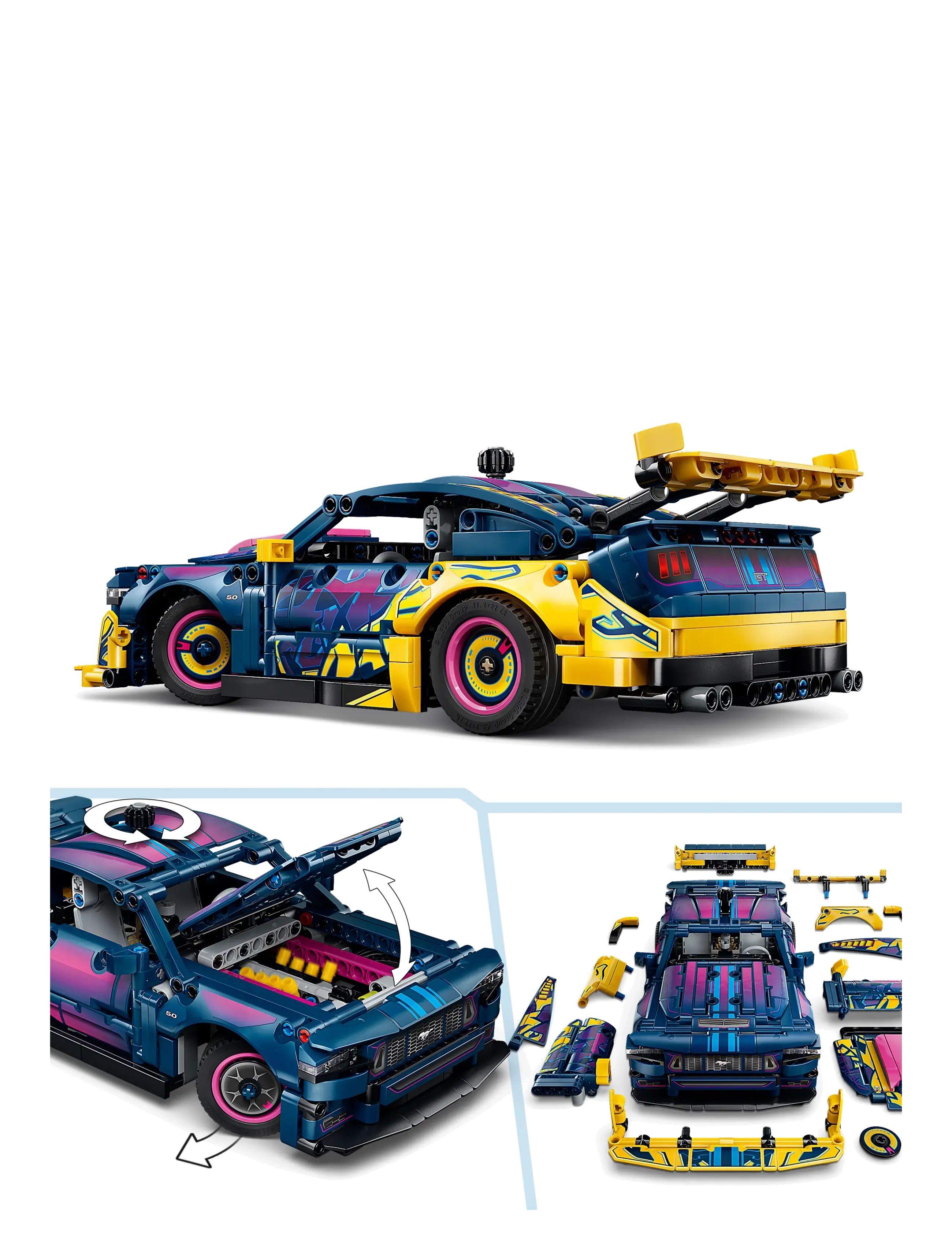 LEGO - Technic Custom Garage Ford Mustang GT Car Toy 42236 - lego technic - multi - 3