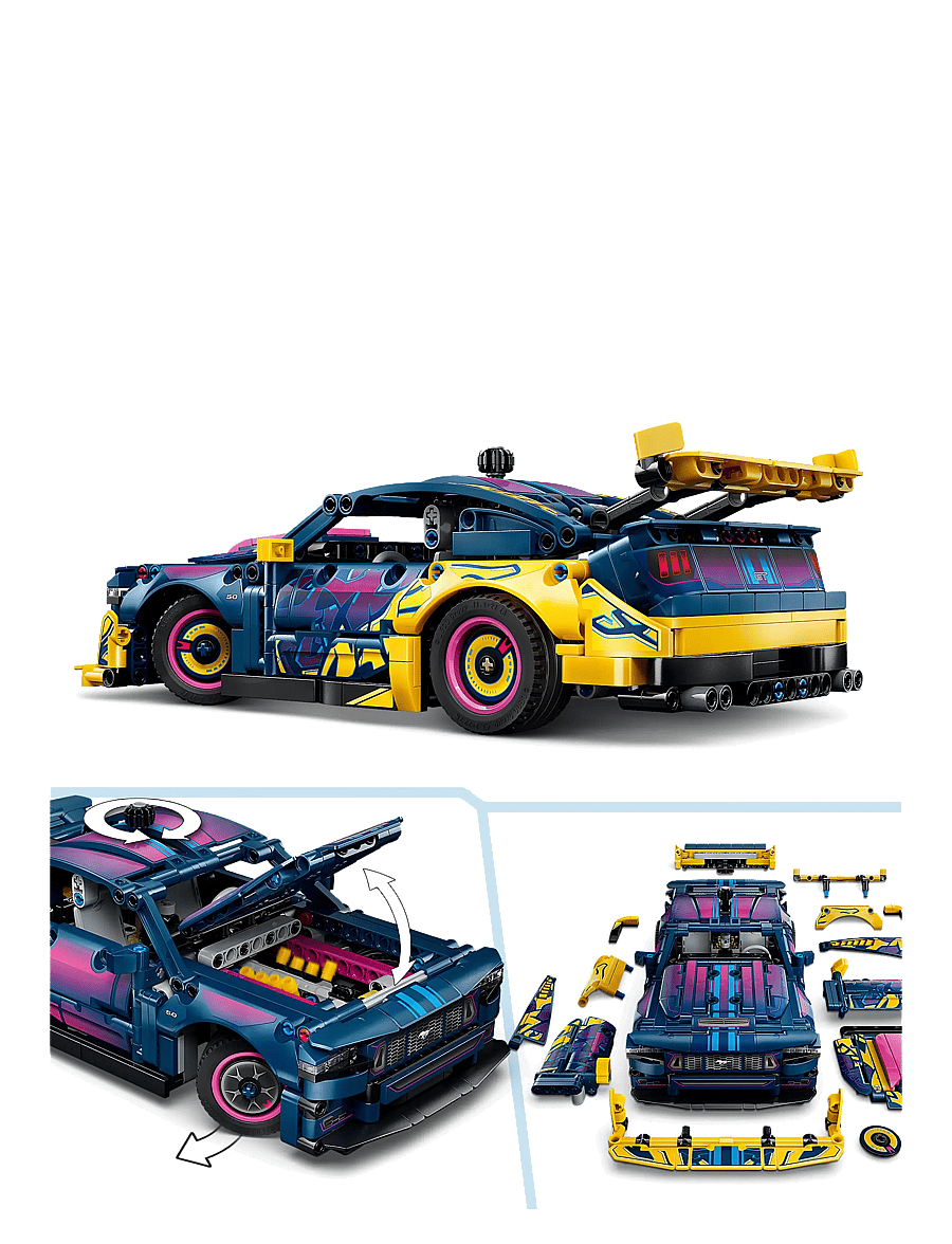 LEGO - Technic Custom Garage Ford Mustang GT Car Toy 42236 - lego technic - multi - 3