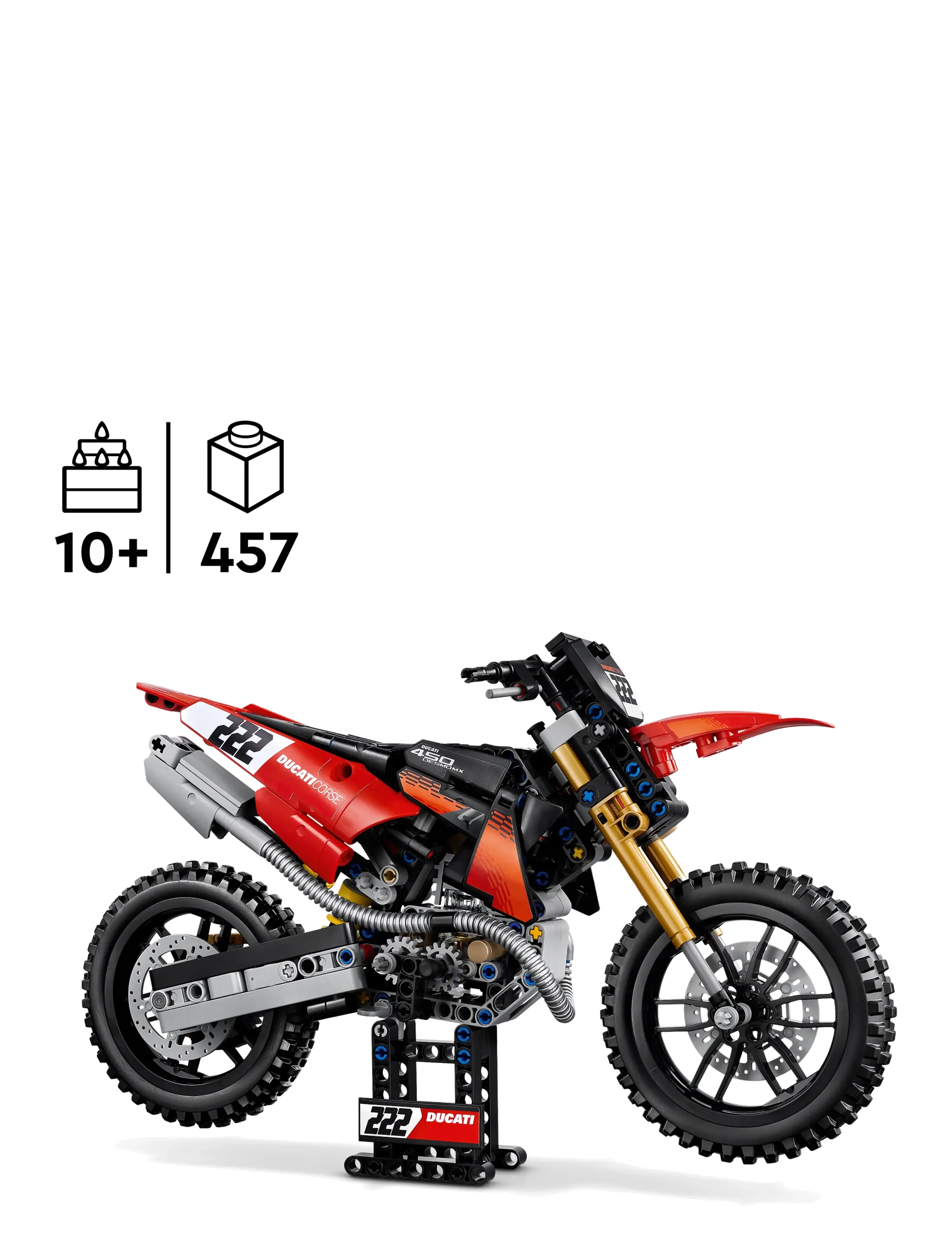 LEGO - Technic Ducati Desmo450 MX Factory Motorcycle 42238 - lego technic - multi - 1