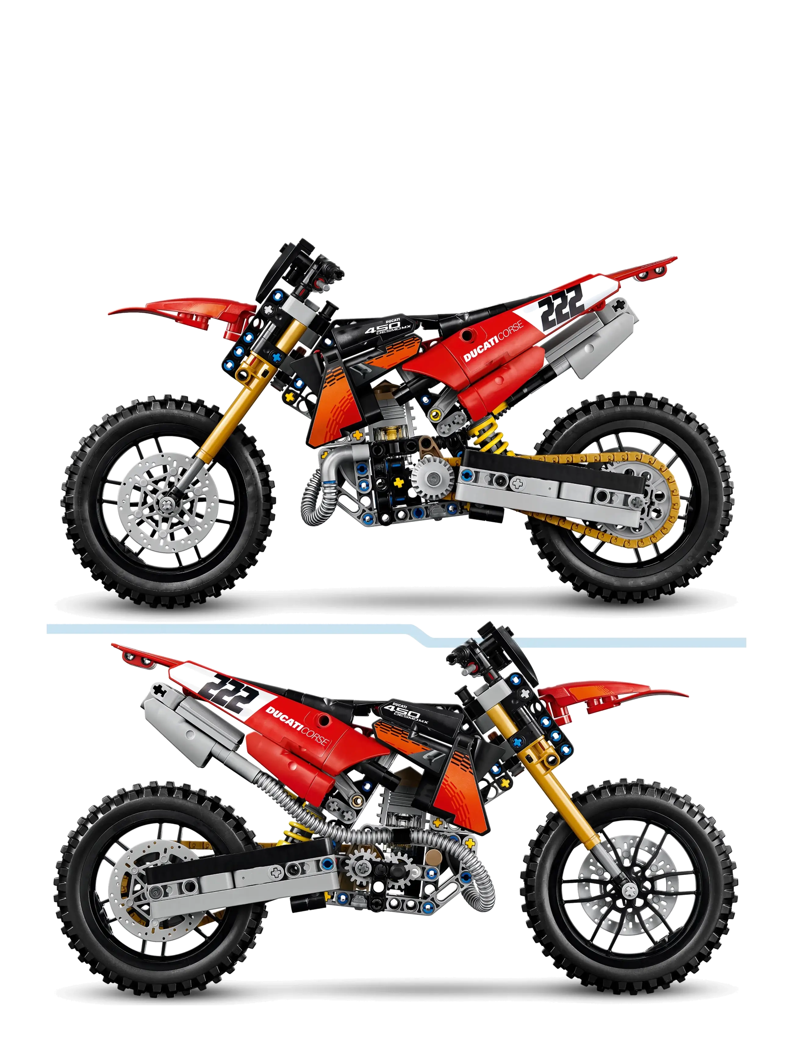 LEGO - Technic Ducati Desmo450 MX Factory Motorcycle 42238 - lego technic - multi - 3