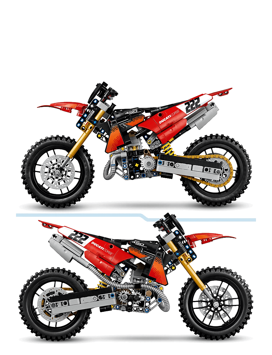 LEGO - Technic Ducati Desmo450 MX Factory Motorcycle 42238 - lego technic - multi - 3