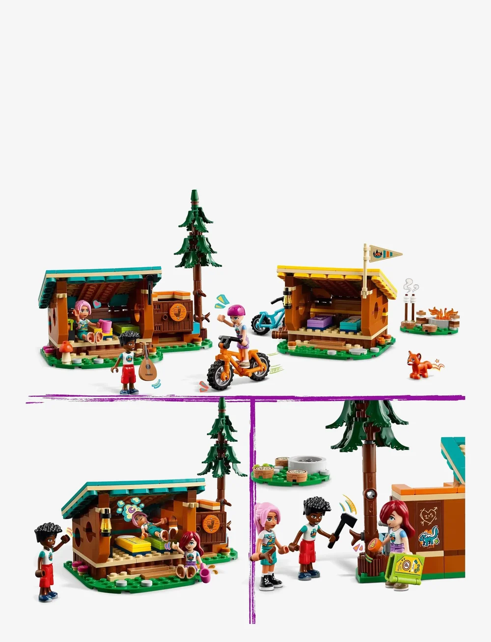 LEGO - Friends Adventure Camp Cosy Cabins Camping Toy 42624 - lego friends - multi - 5