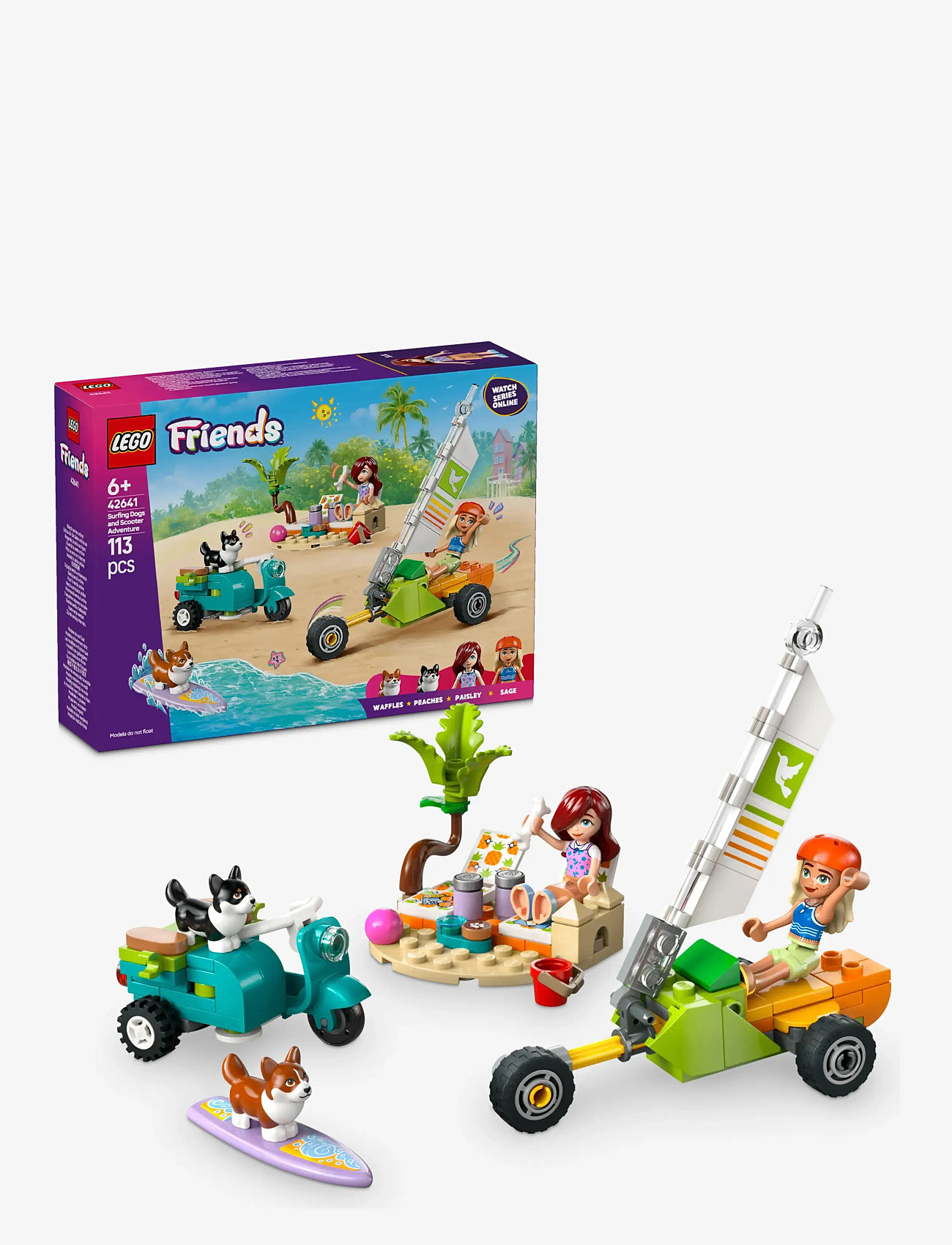 LEGO - Friends Surfing Dogs and Scooter Adventure Building Toy 42641 - lego friends - multi - 0