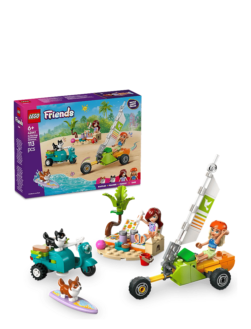 LEGO - Friends Surfing Dogs and Scooter Adventure Building Toy 42641 - lego friends - multi - 0