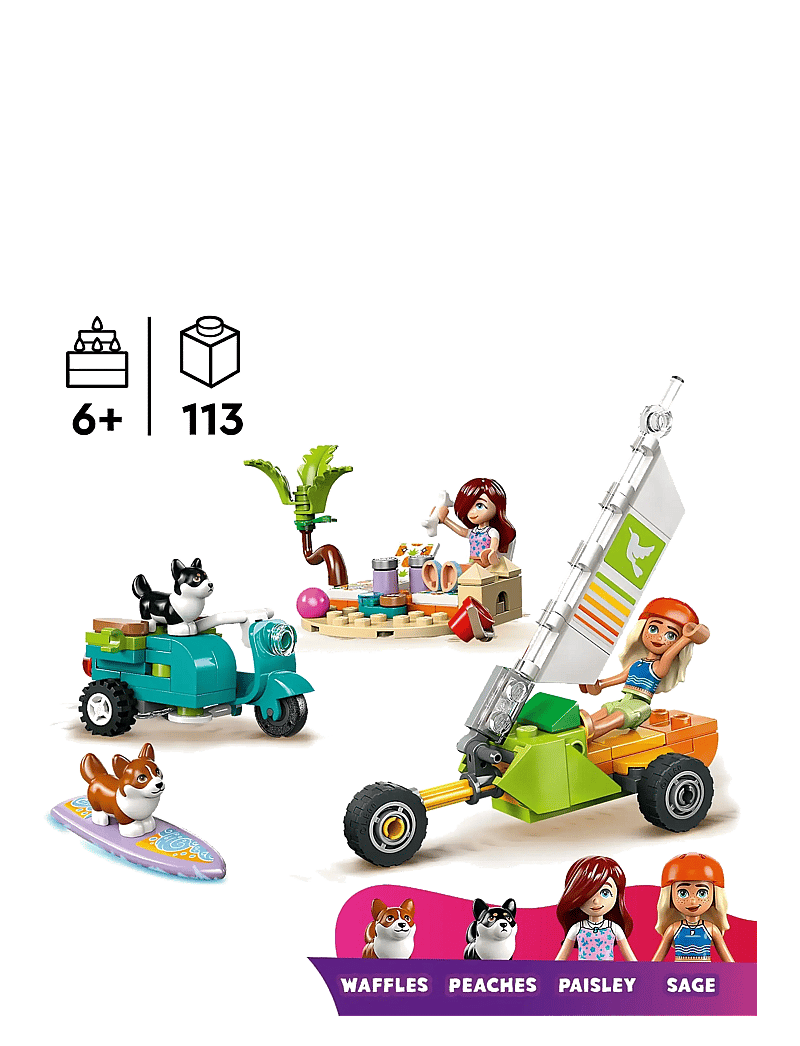 LEGO - Friends Surfing Dogs and Scooter Adventure Building Toy 42641 - lego friends - multi - 1