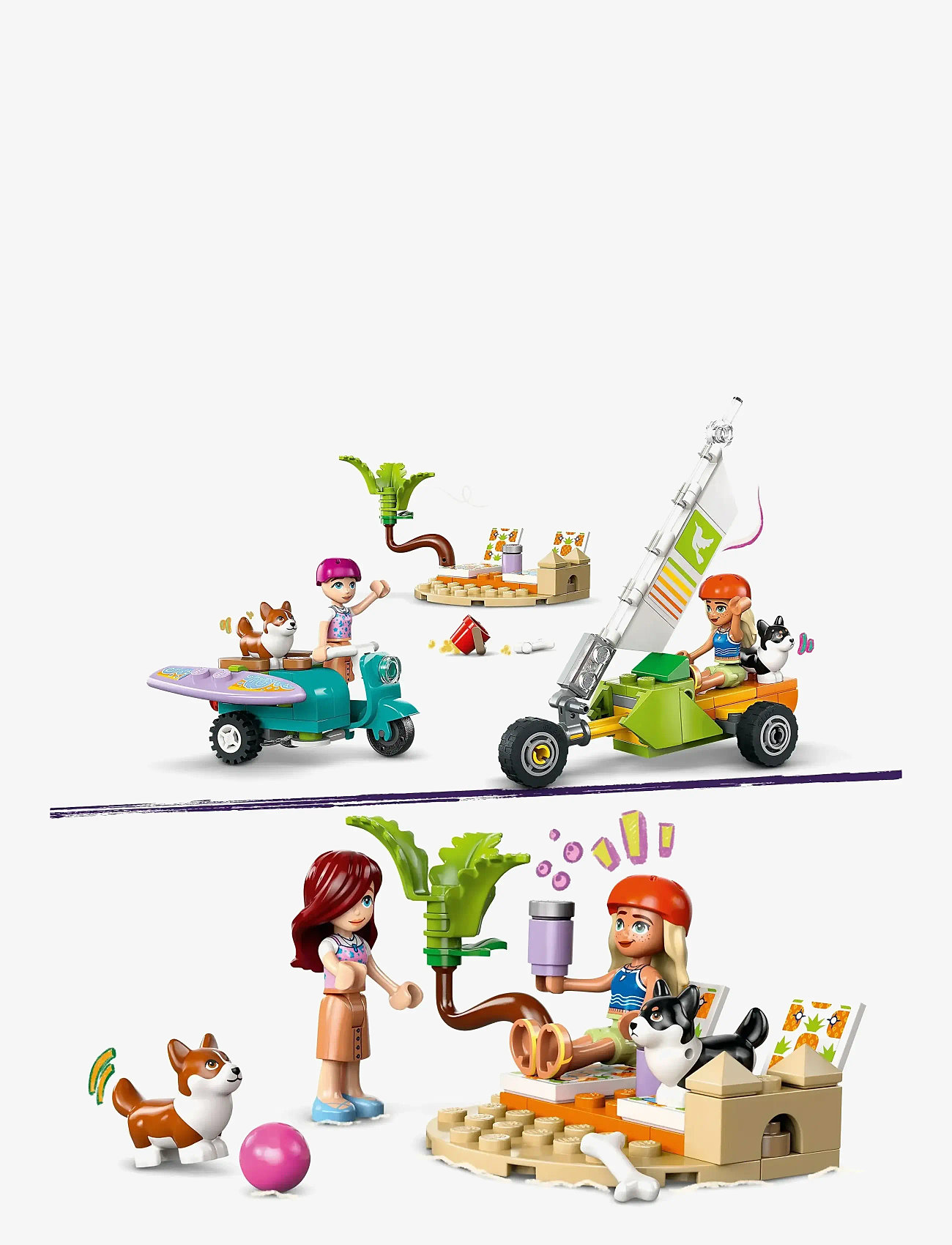 LEGO - Friends Surfing Dogs and Scooter Adventure Building Toy 42641 - lego friends - multi - 3