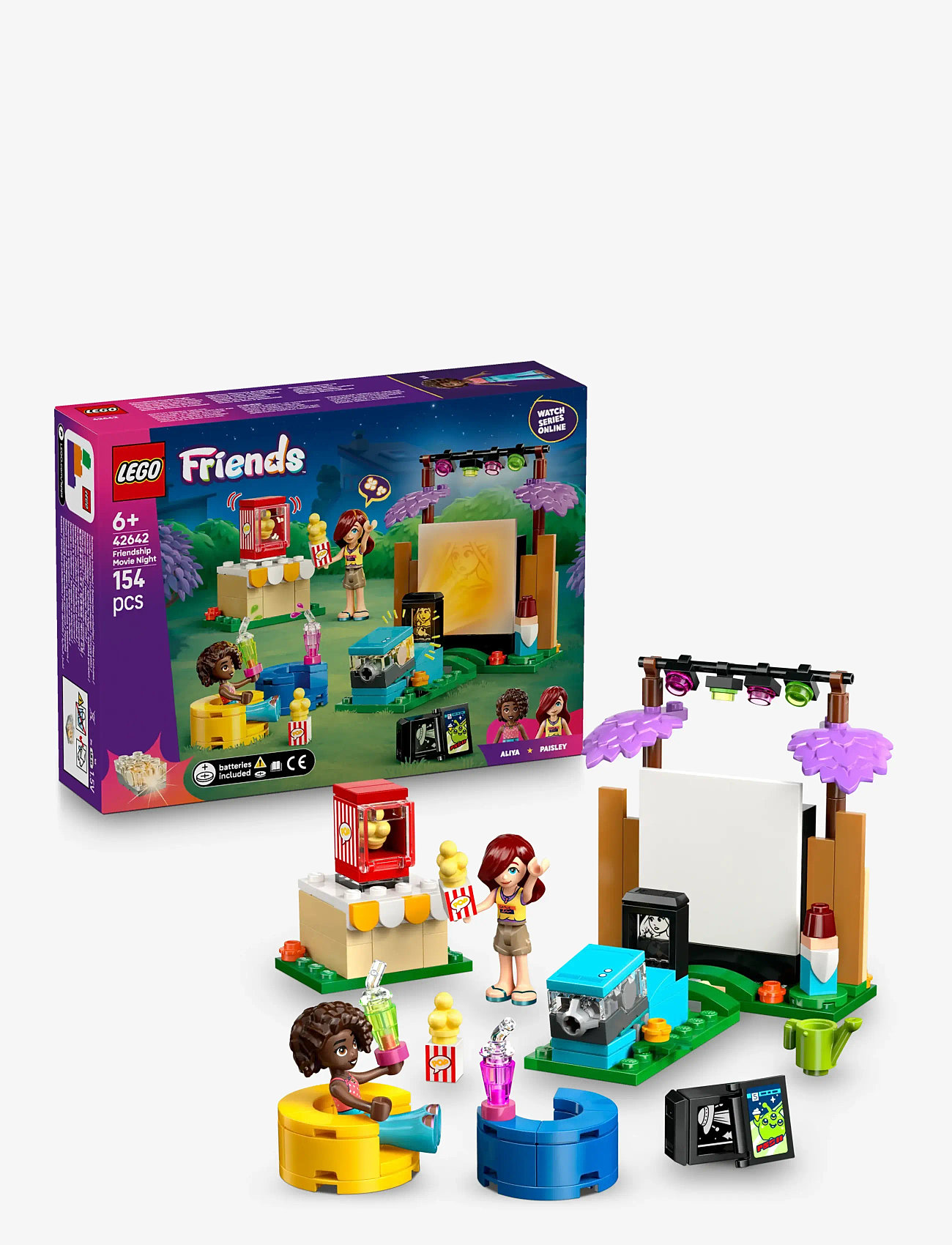 LEGO - Friends Friendship Movie Night Pretend-Play Toy Building Kit 42642 - lego friends - multi - 0