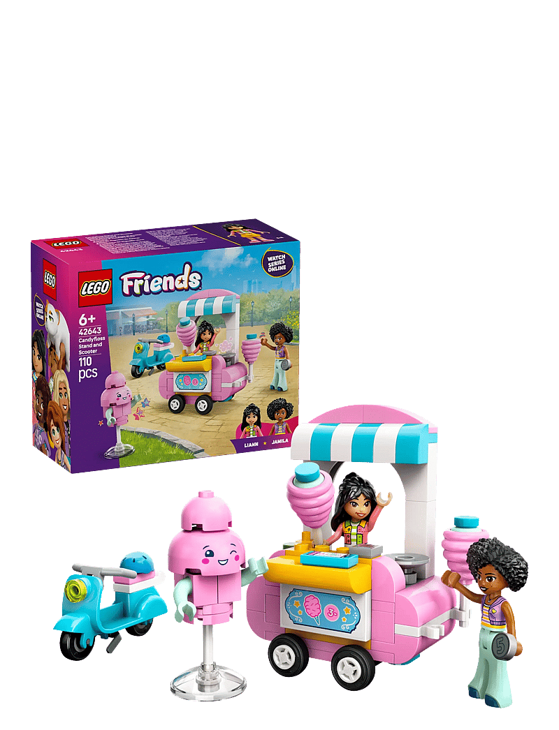 LEGO - Friends Candyfloss Stand and Scooter Toy Pretend-Play Set 42643 - multi - 0