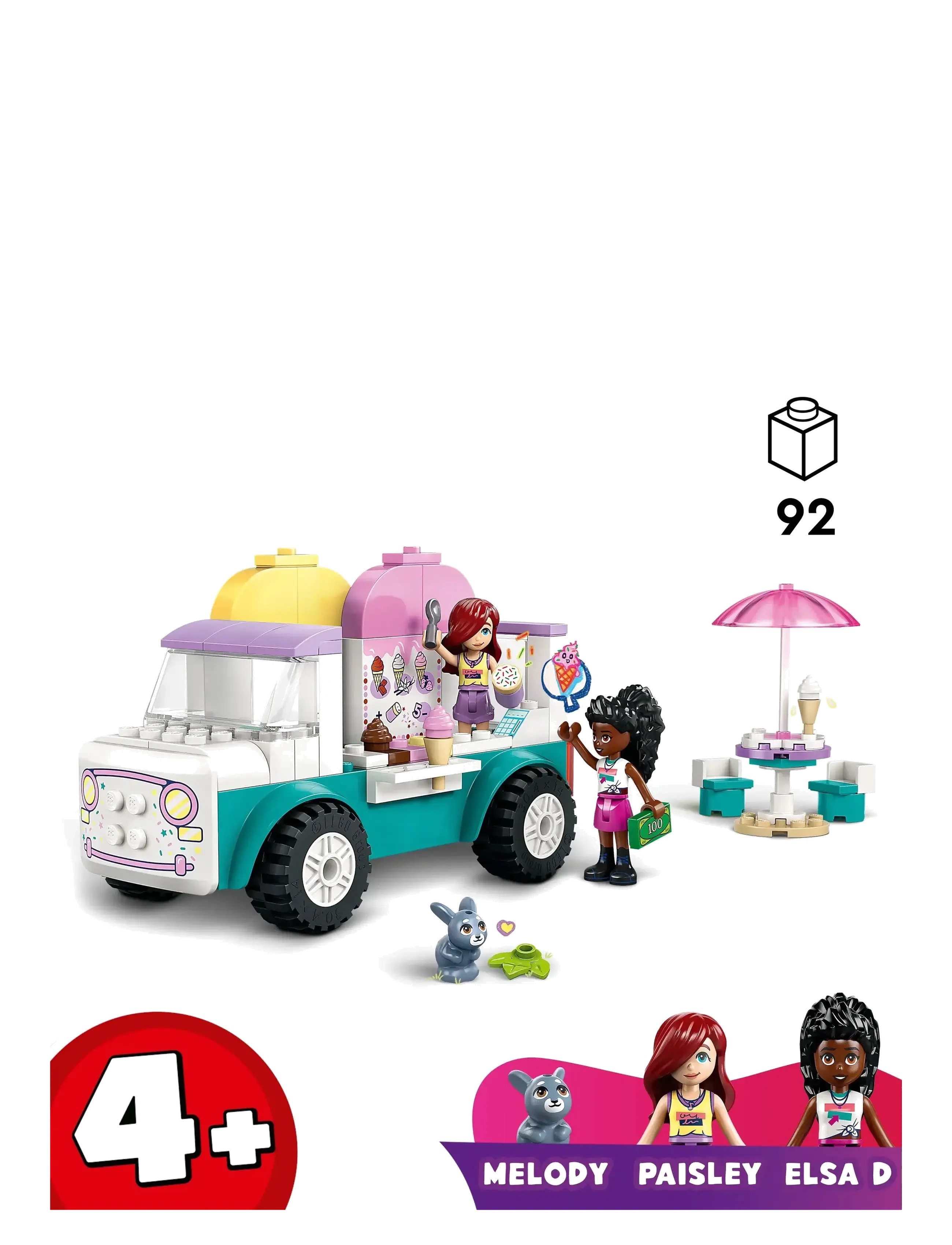 LEGO - Friends Heartlake City Ice Cream Van Pretend-Play Building Kit 42644 - lego friends - multi - 1