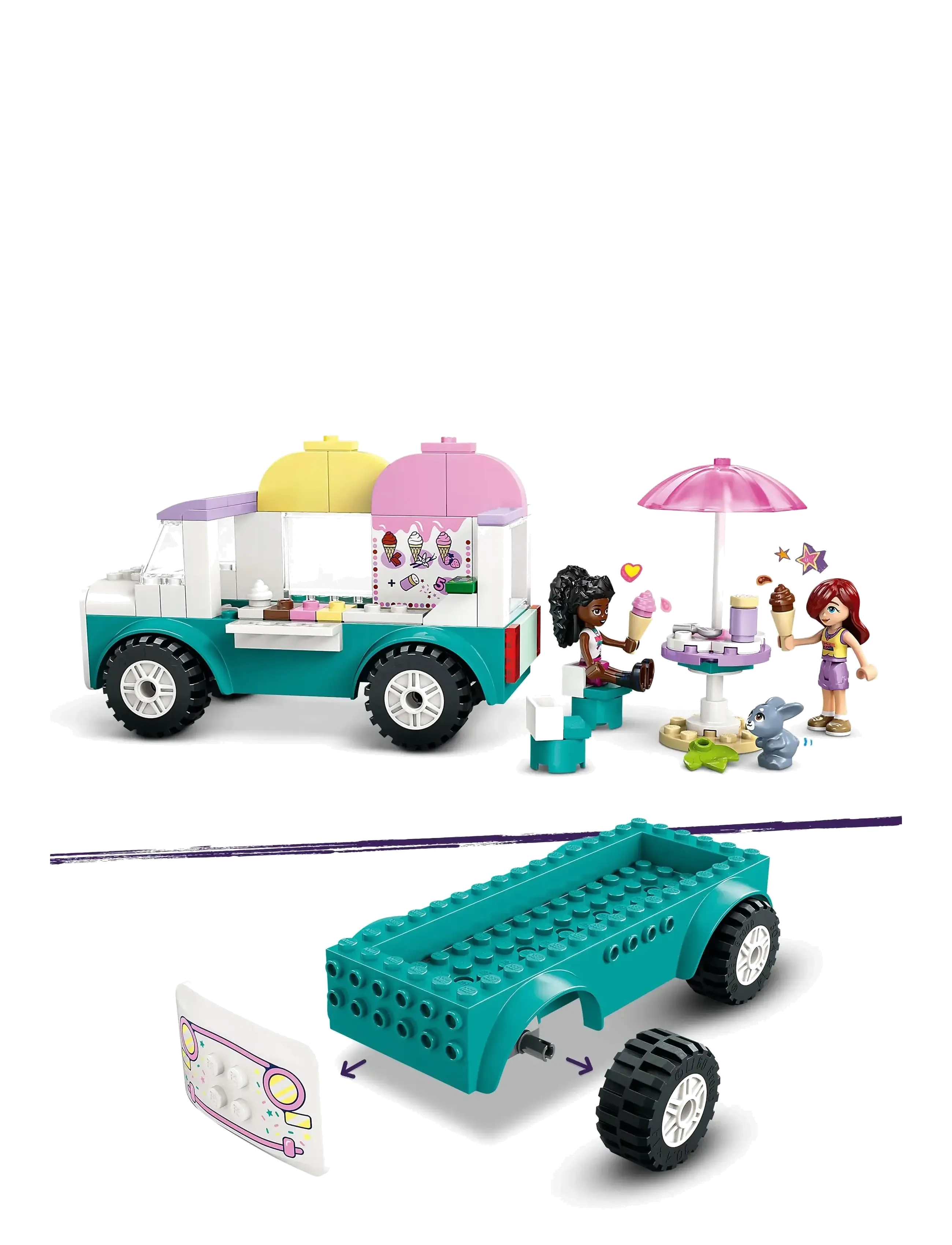 LEGO - Friends Heartlake City Ice Cream Van Pretend-Play Building Kit 42644 - lego friends - multi - 3