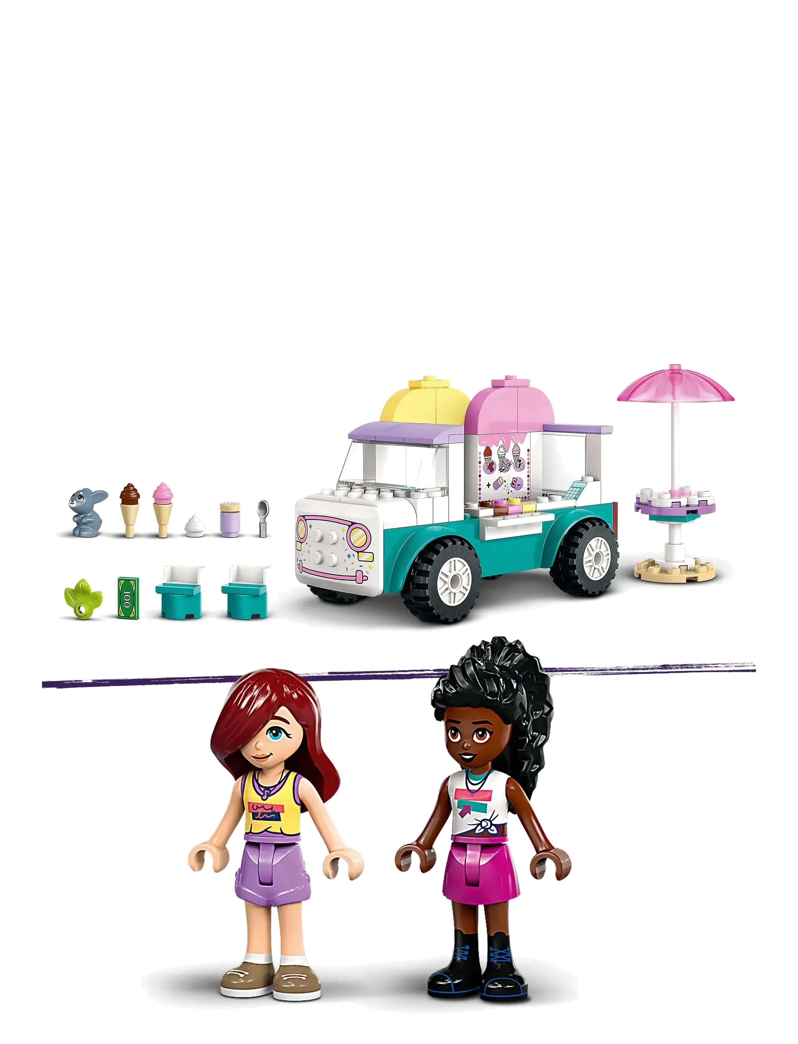 LEGO - Friends Heartlake City Ice Cream Van Pretend-Play Building Kit 42644 - lego friends - multi - 4
