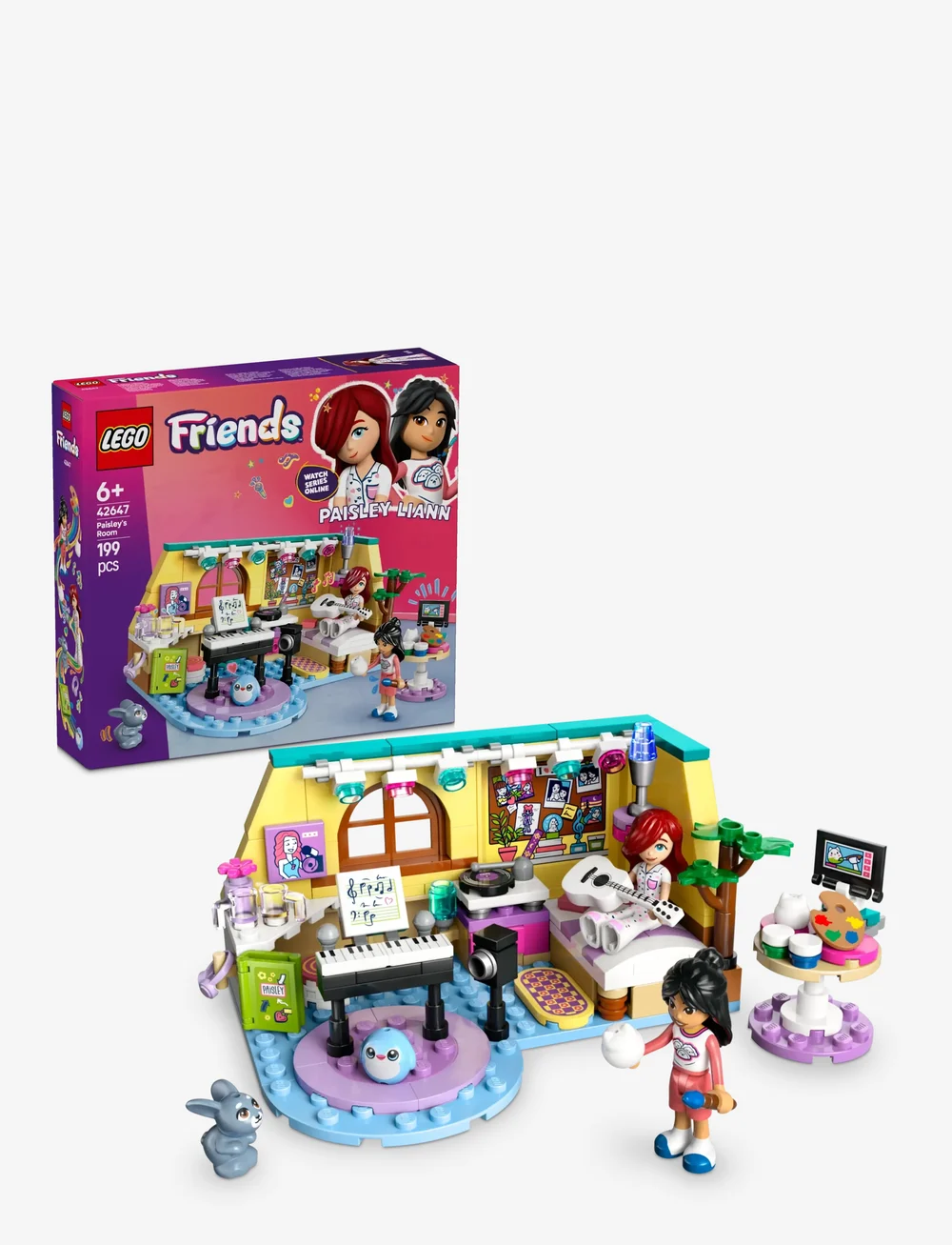 LEGO - Friends Paisley’s Room Pretend Play Bedroom Playset 42647 - lego friends - multi - 0