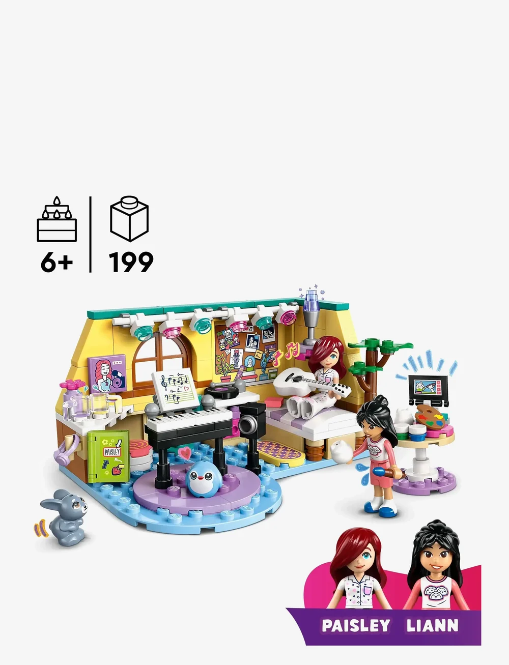 LEGO - Friends Paisley’s Room Pretend Play Bedroom Playset 42647 - lego friends - multi - 1