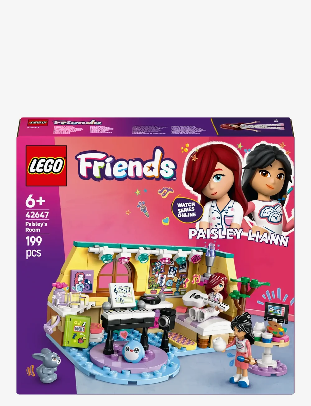 LEGO - Friends Paisley’s Room Pretend Play Bedroom Playset 42647 - lego friends - multi - 5