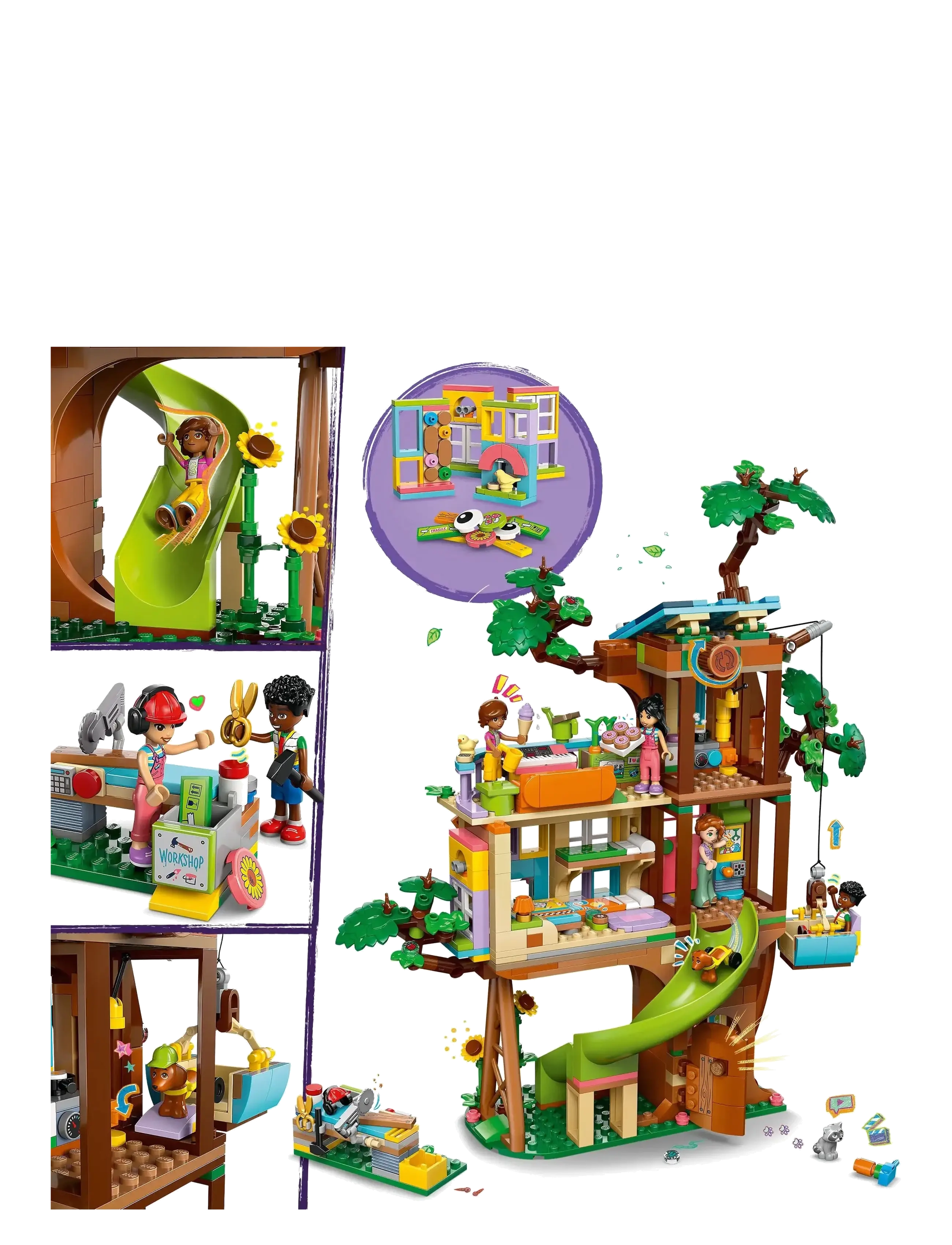 LEGO - Friends Friendship Tree House Hangout Building Kit for Pretend Play 42652 - lego friends - multi - 4