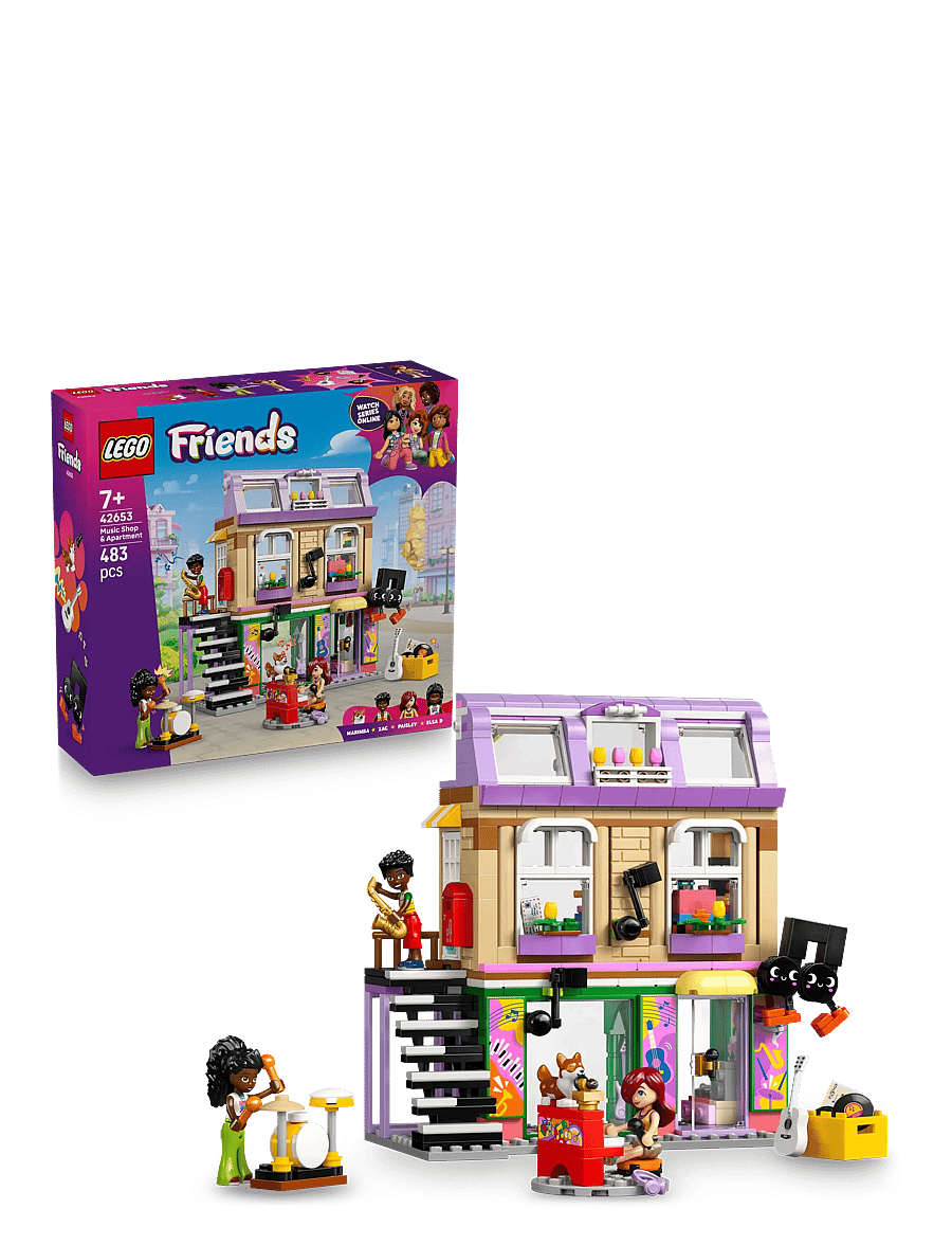 LEGO - Friends Music Shop & Apartment Building Set Pretend-Play Toy 42653 - sünnipäevakingitused - multi - 0