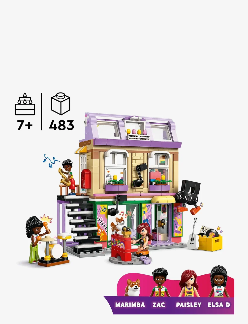 LEGO - Friends Music Shop & Apartment Building Set Pretend-Play Toy 42653 - lego friends - multi - 1