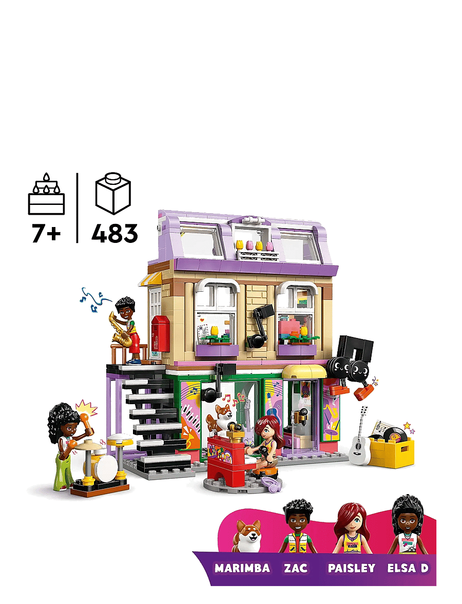LEGO - Friends Music Shop & Apartment Building Set Pretend-Play Toy 42653 - sünnipäevakingitused - multi - 1