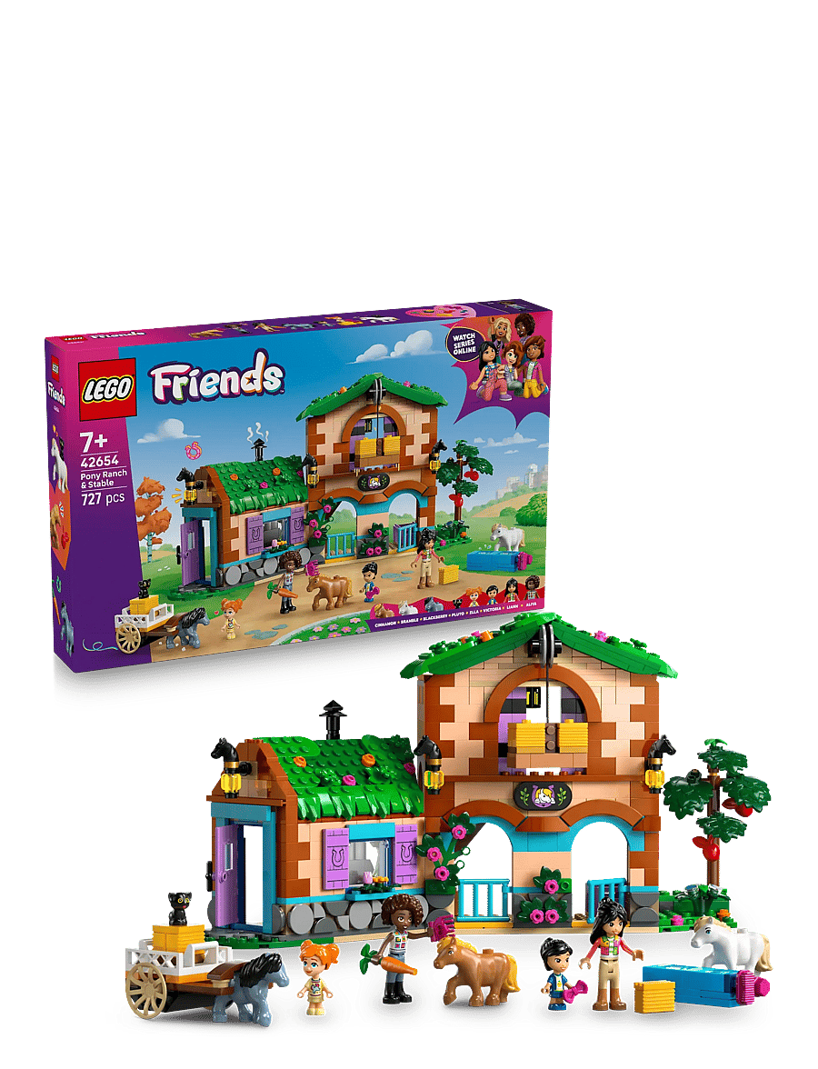 LEGO - Friends Pony Ranch & Stable Building Set, Horse Toy Playset 42654 - birthday gifts - multi - 0