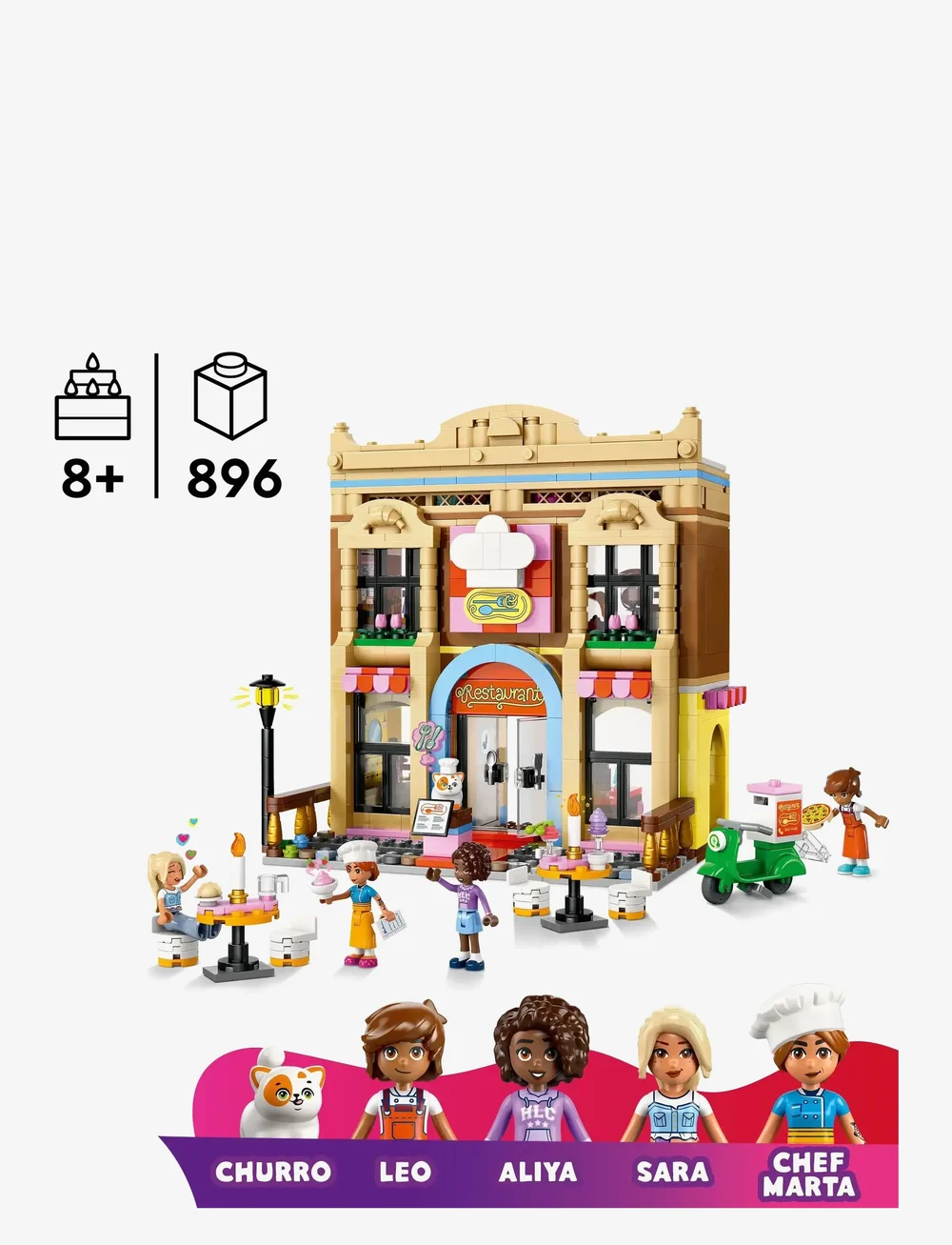 LEGO - Friends Restaurant and Cooking School Pretend-Play Role-Play Toy 42655 - lego friends - multi - 1