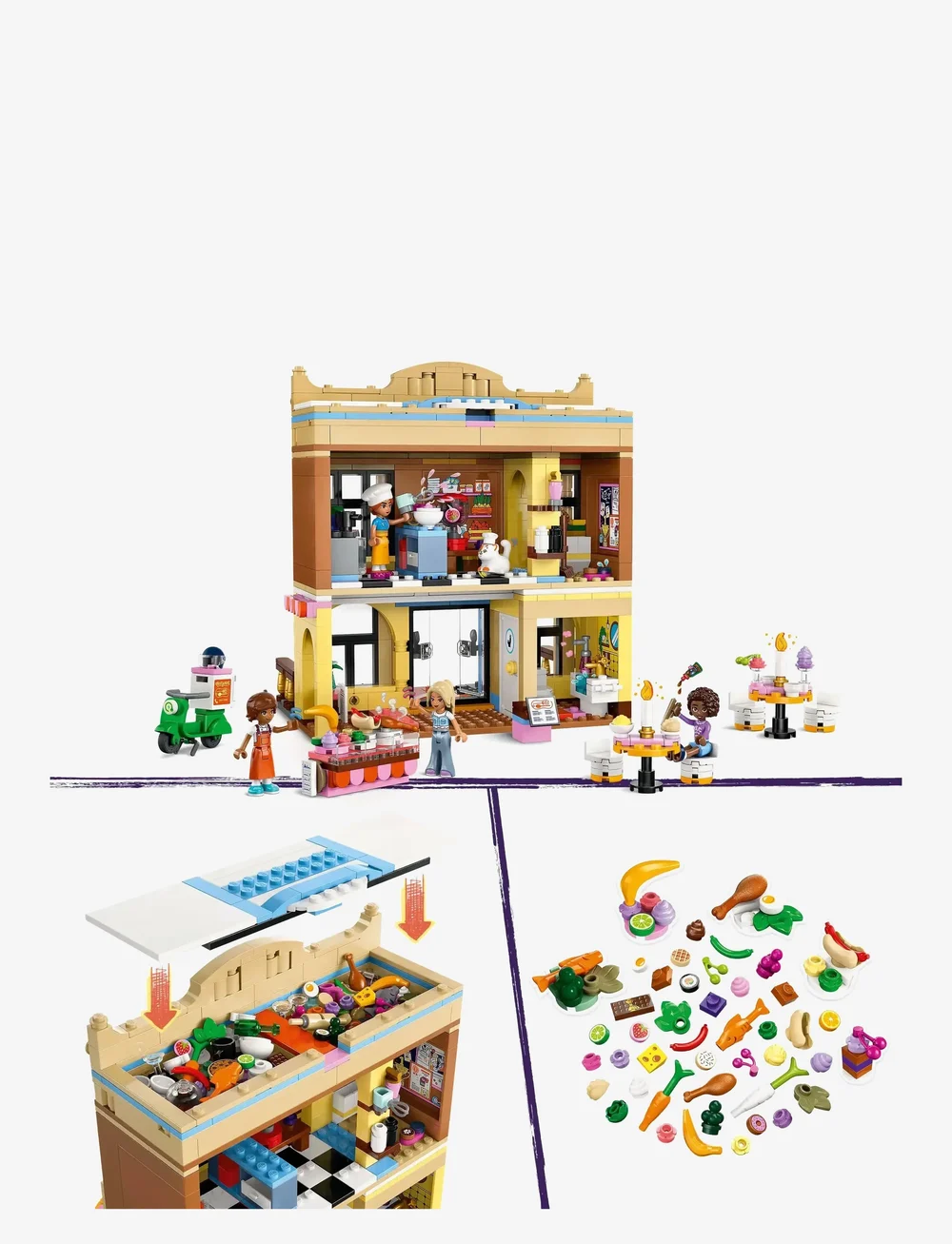 LEGO - Friends Restaurant and Cooking School Pretend-Play Role-Play Toy 42655 - lego friends - multi - 2