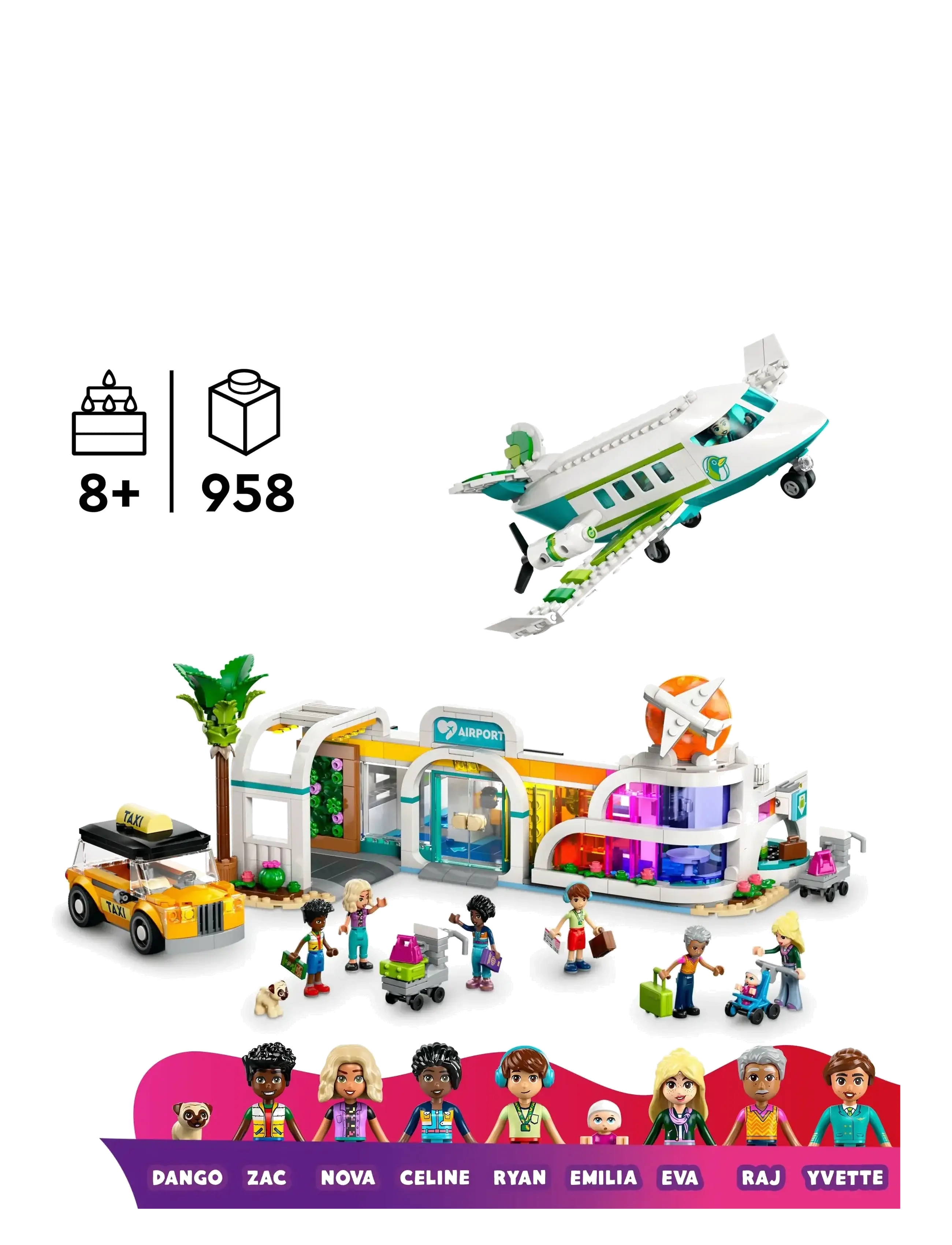 LEGO - Friends Heartlake City Airport and Airplane Building Kit Playset 42656 - multi - 1