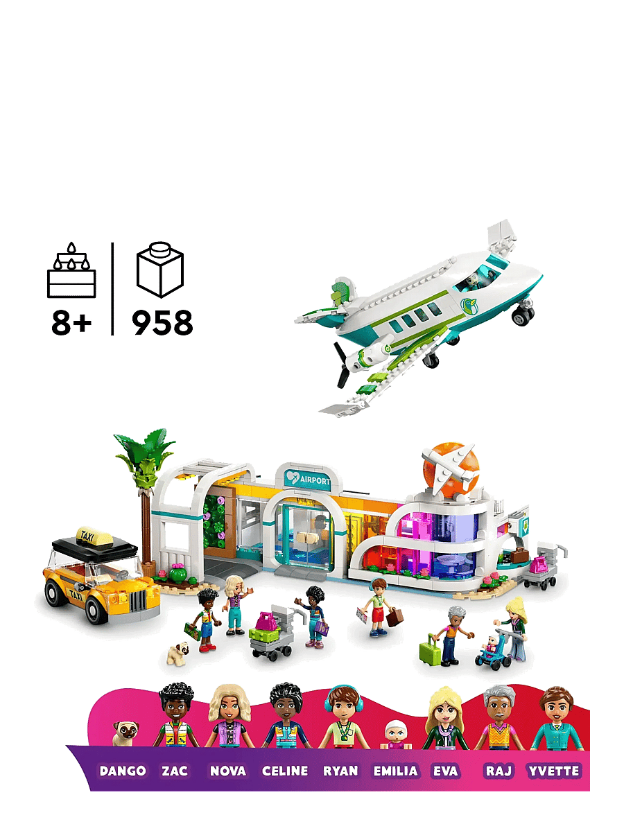 LEGO - Friends Heartlake City Airport and Airplane Building Kit Playset 42656 - multi - 1