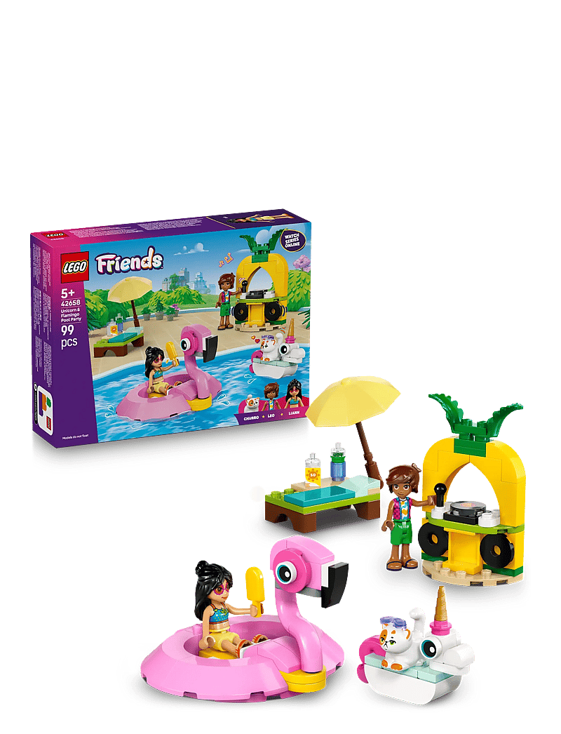 LEGO - Friends Unicorn & Flamingo Pool Party Toy Building Set 42658 - lego friends - multi - 0