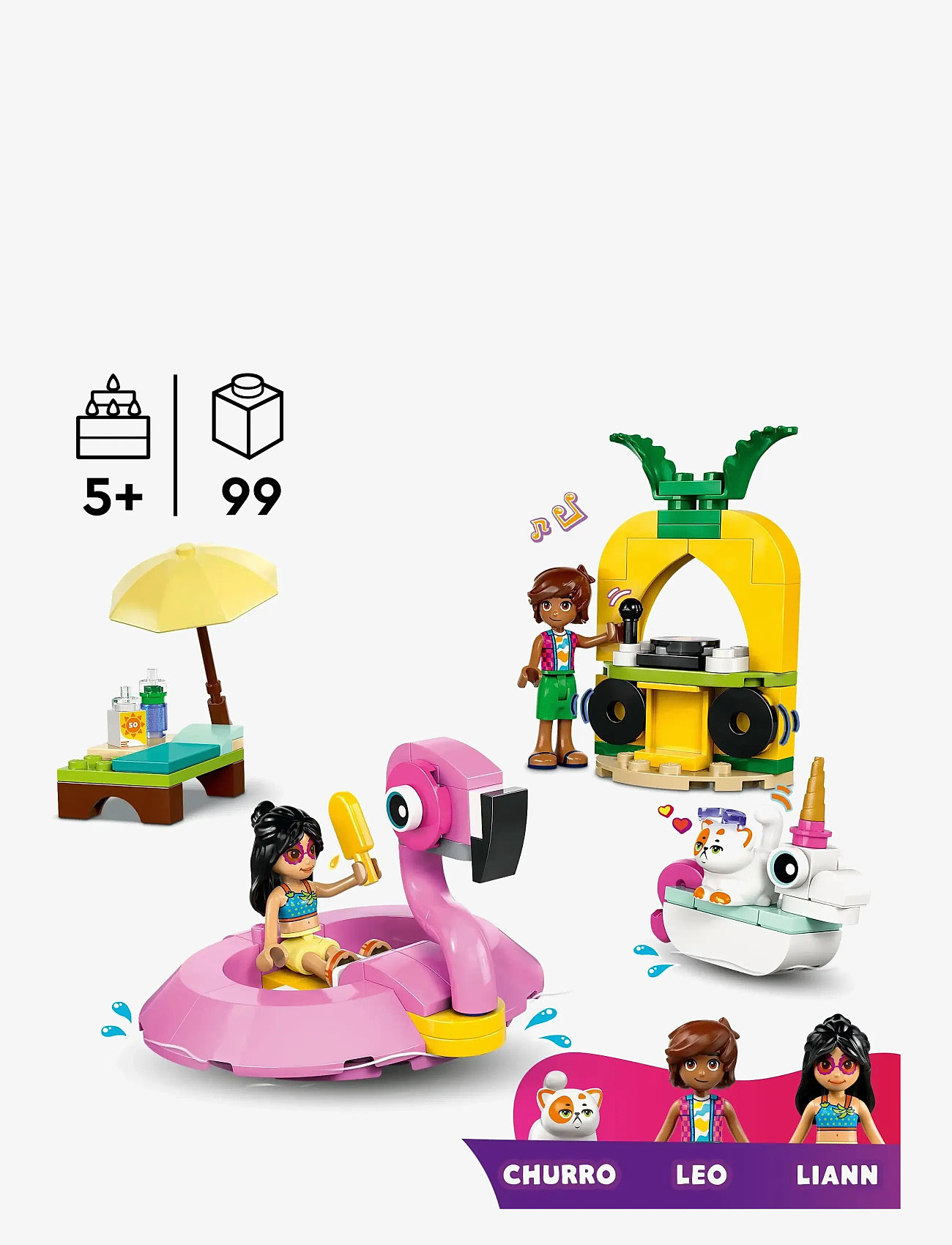 LEGO - Friends Unicorn & Flamingo Pool Party Toy Building Set 42658 - lego friends - multi - 1