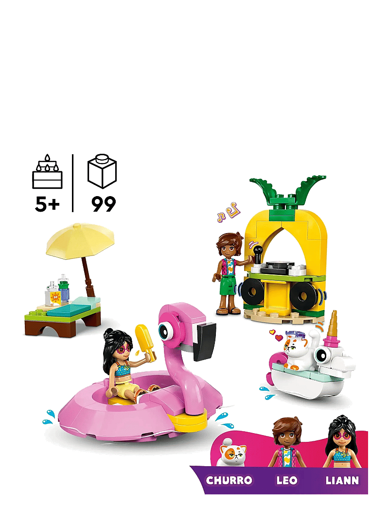 LEGO - Friends Unicorn & Flamingo Pool Party Toy Building Set 42658 - lego friends - multi - 1